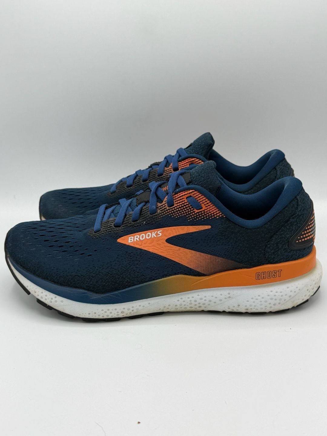 Brooks Ghost 16 Mens 7.5 D Running Shoes Navy Blue Orange Athletic Sneakers 4