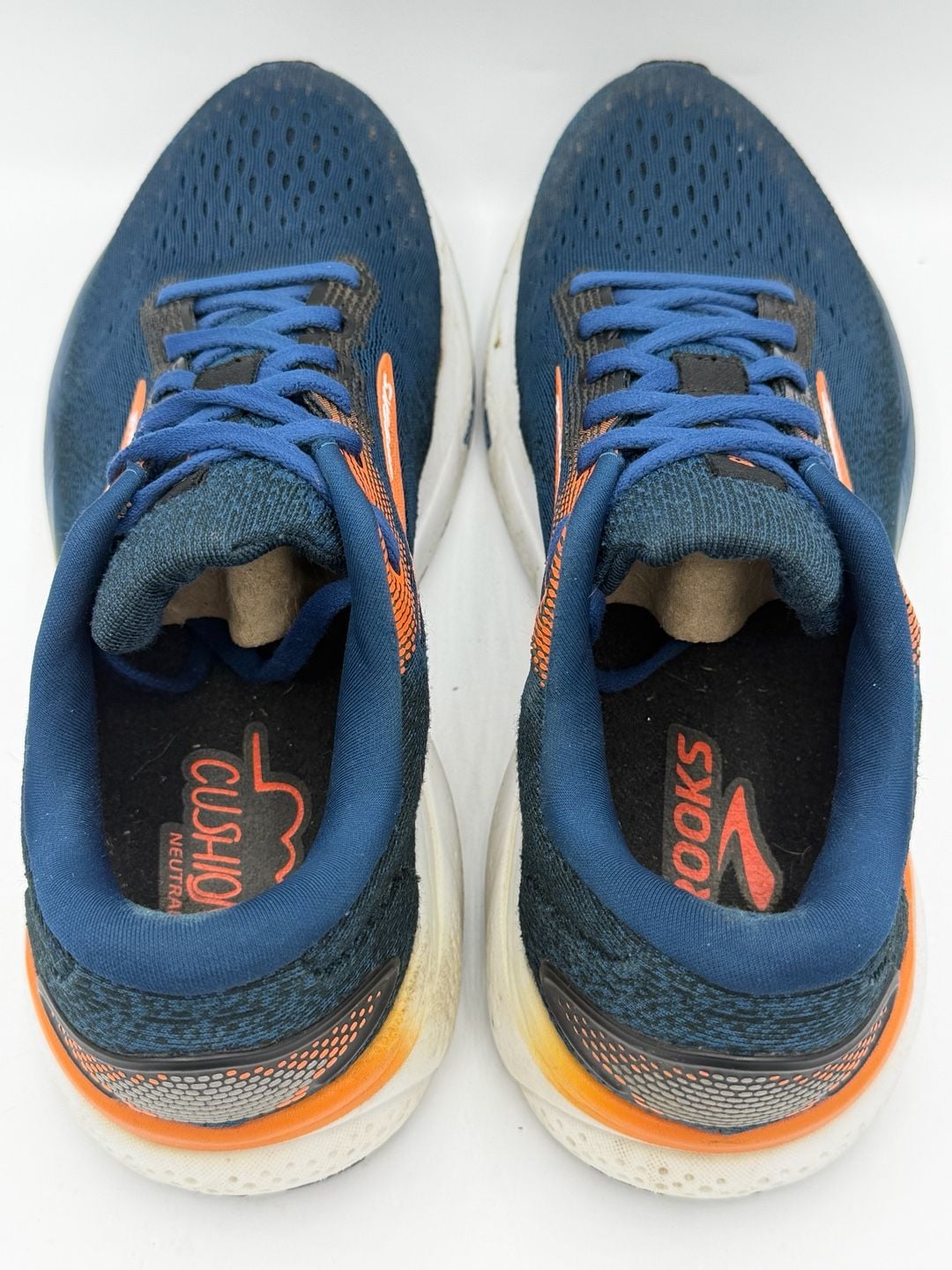 Brooks Ghost 16 Mens 7.5 D Running Shoes Navy Blue Orange Athletic Sneakers 7