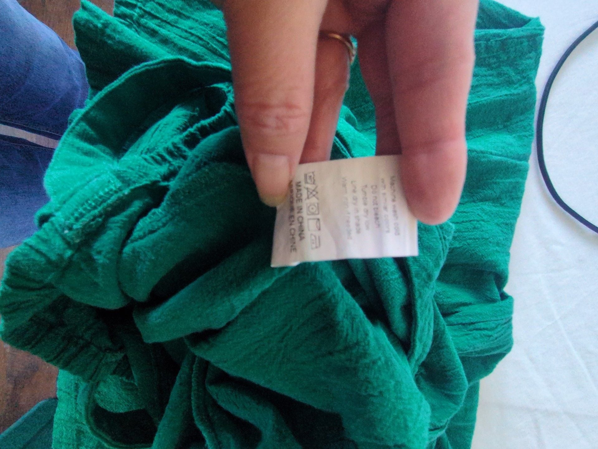 Green Cotton Jumpsuit Size Medium Wide Leg Tank Overalls 6