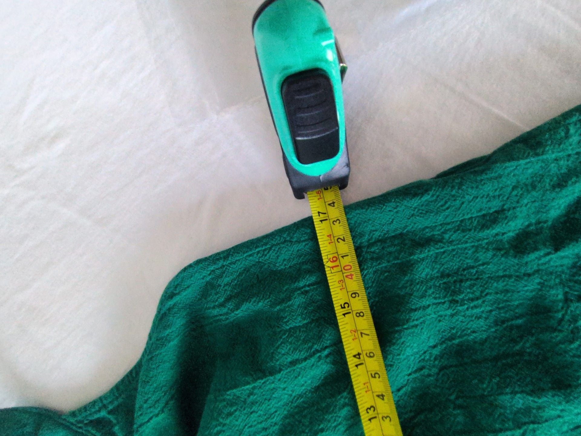 Green Cotton Jumpsuit Size Medium Wide Leg Tank Overalls 8