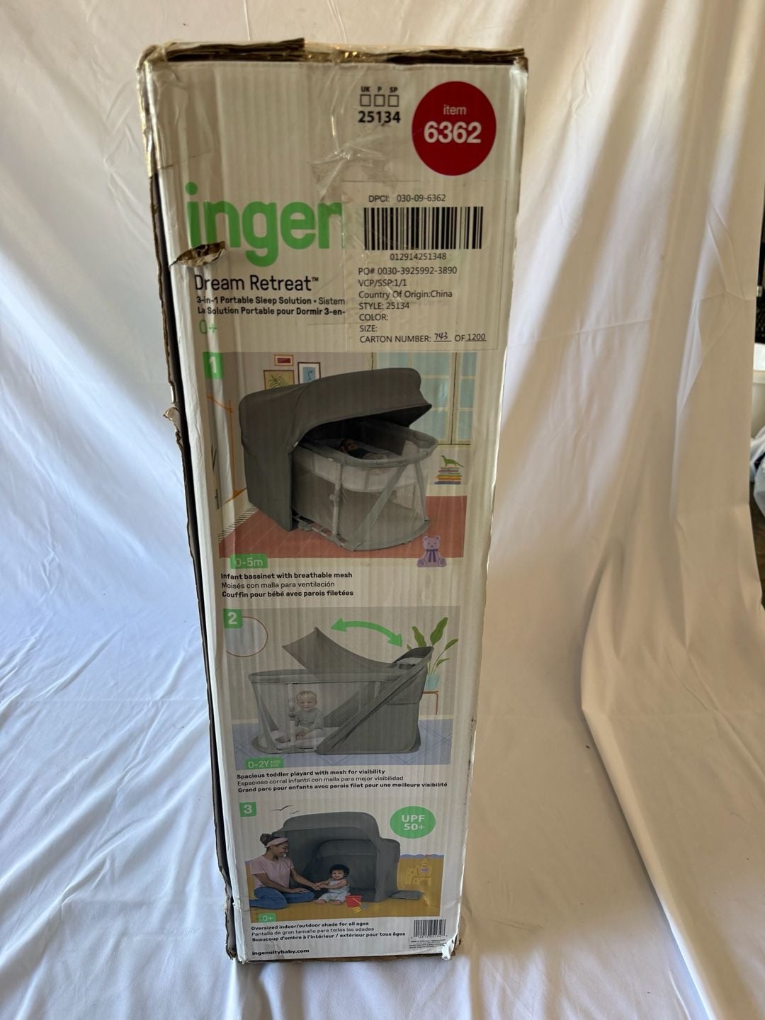 Ingenuity Dream Retreat 3-in-1 Portable Sleep Solution Gray 8