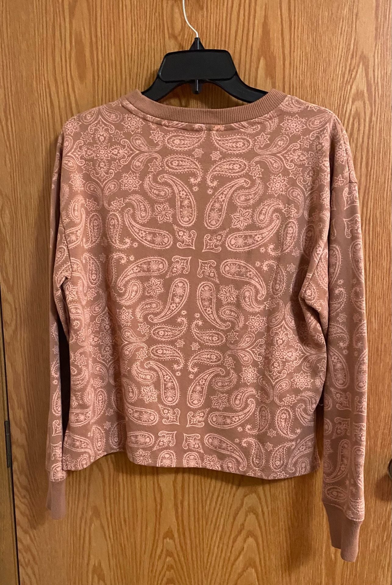 Lucky Brand Paisley Sweatshirt Size M Brown Pullover 7