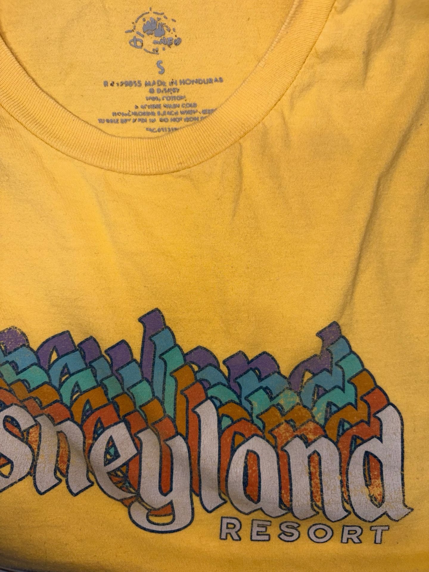 Disneyland Resort Graphic T-Shirt Yellow Size S 6