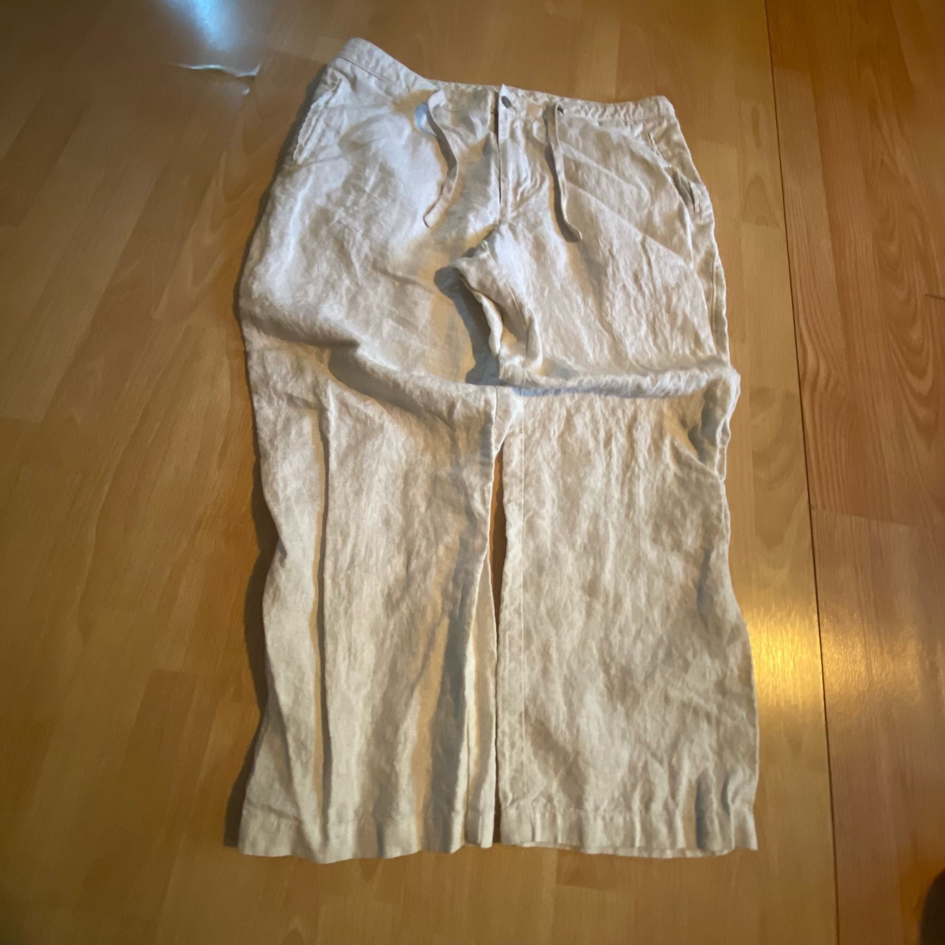 Tasso Elba Island Linen Pants 38x30 White 2