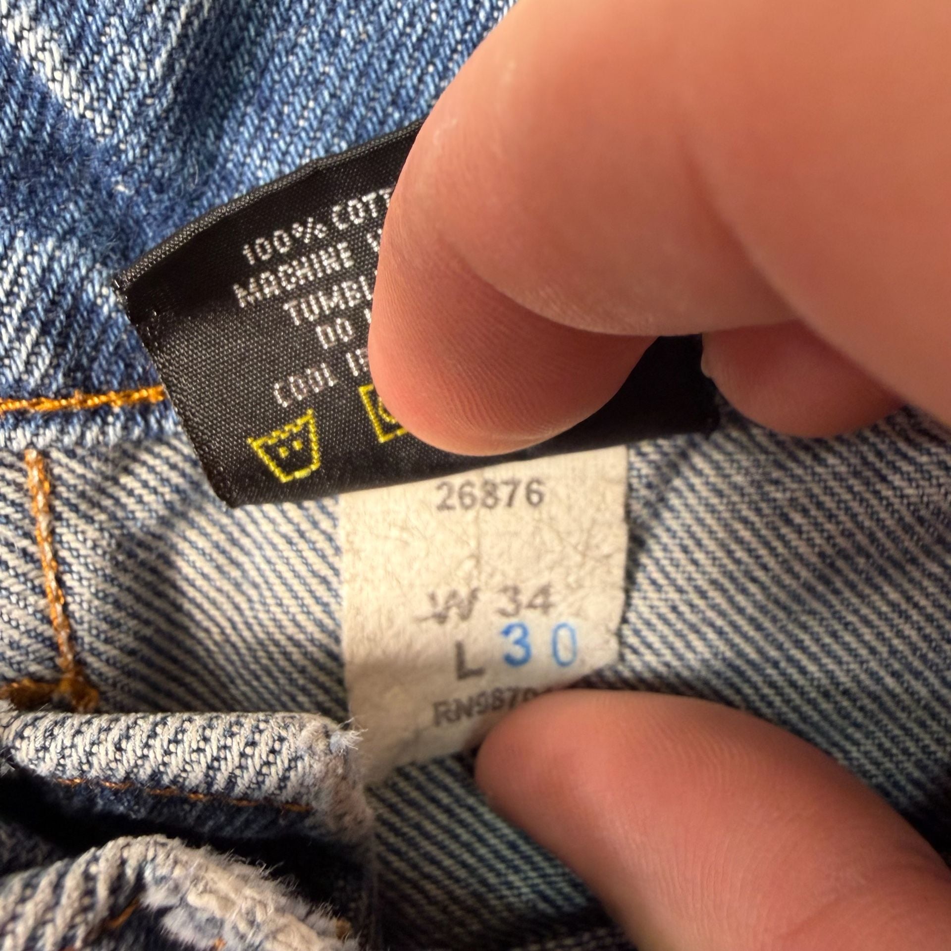 Vintage Prison Blues Carpenter Jeans Mens 34x30 Blue Denim Workwear USA Made 6