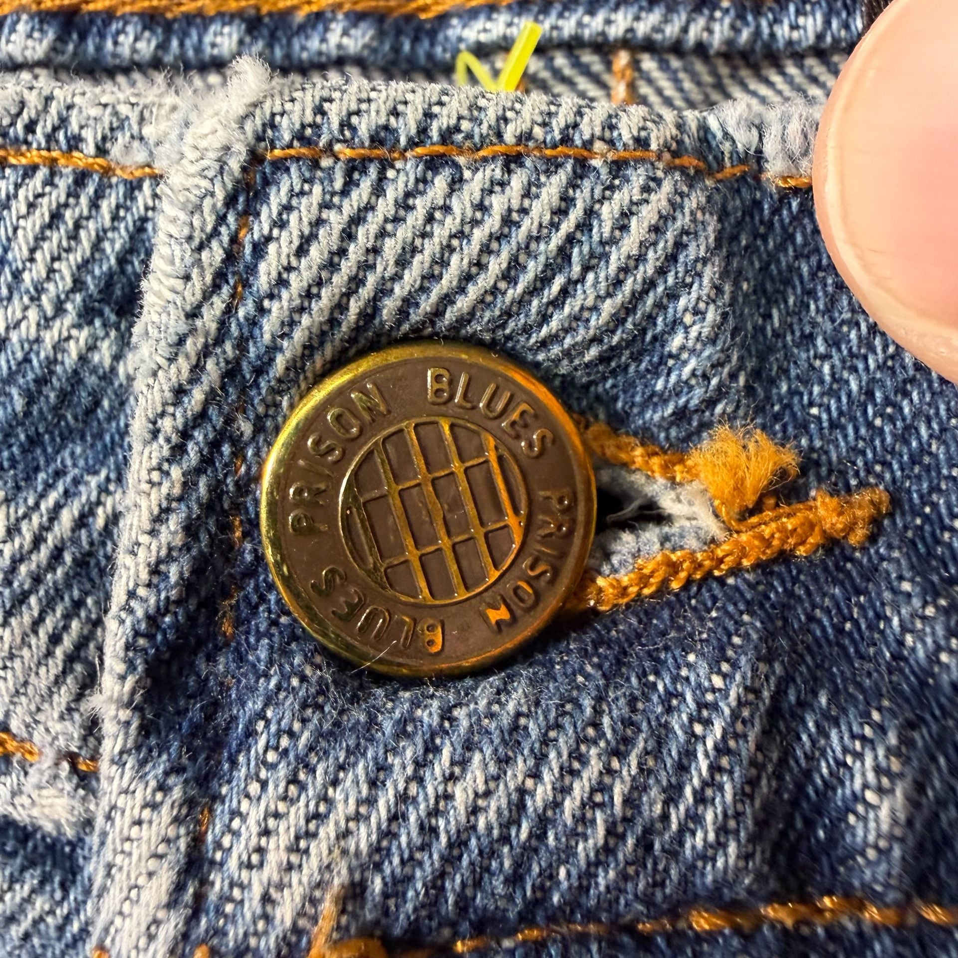 Vintage Prison Blues Carpenter Jeans Mens 34x30 Blue Denim Workwear USA Made 7