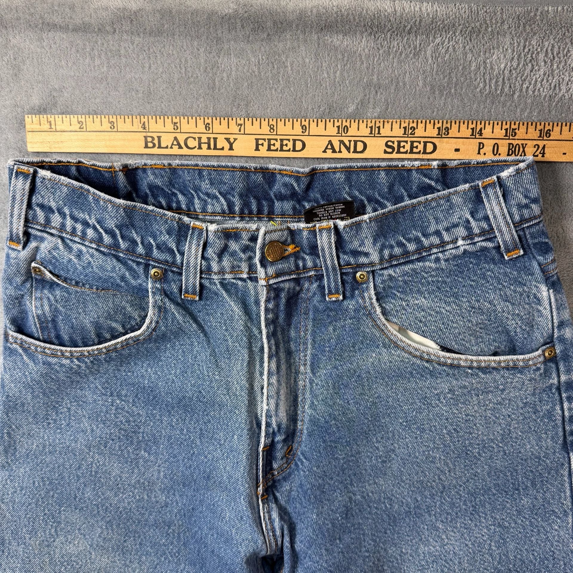 Vintage Prison Blues Carpenter Jeans Mens 34x30 Blue Denim Workwear USA Made 8