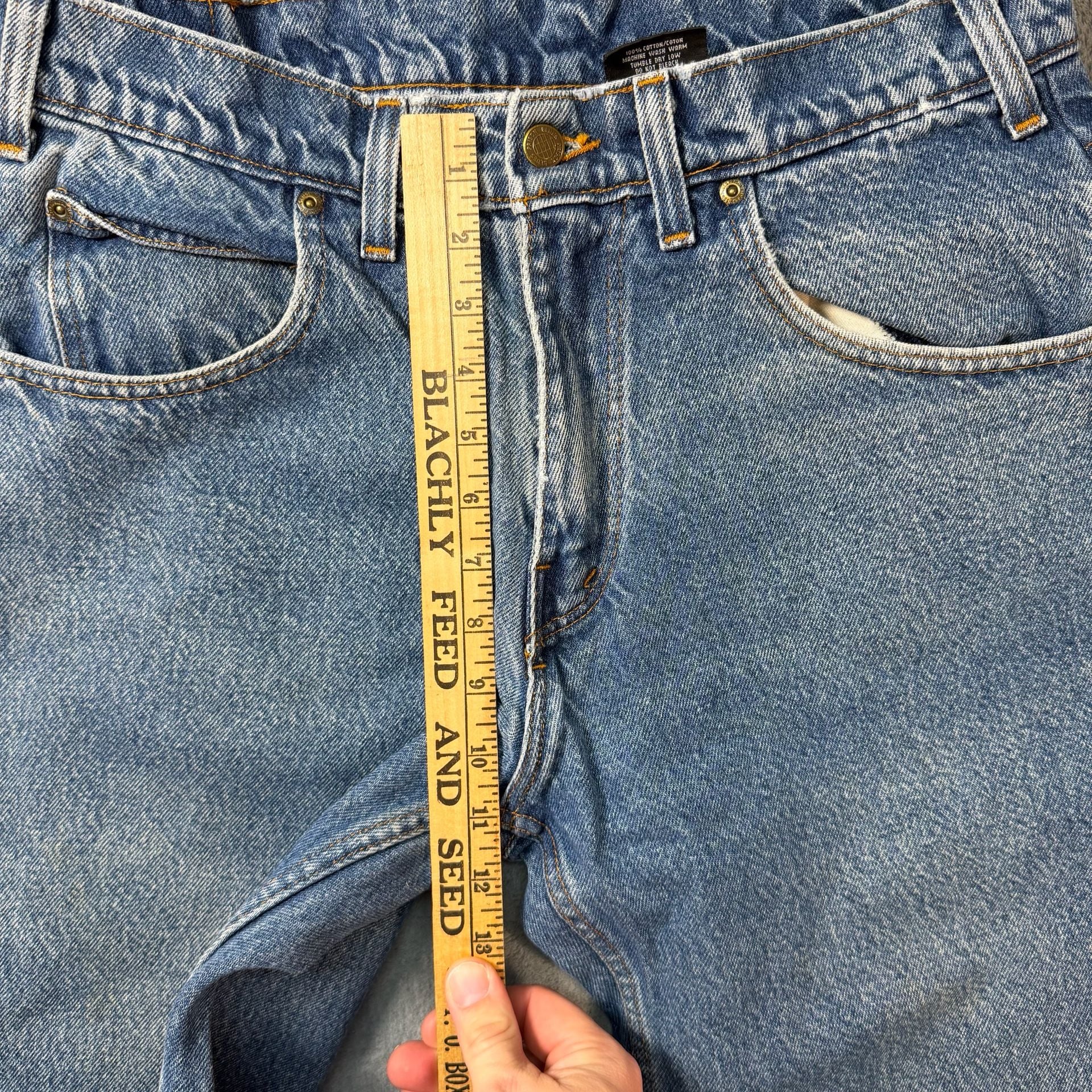 Vintage Prison Blues Carpenter Jeans Mens 34x30 Blue Denim Workwear USA Made 9
