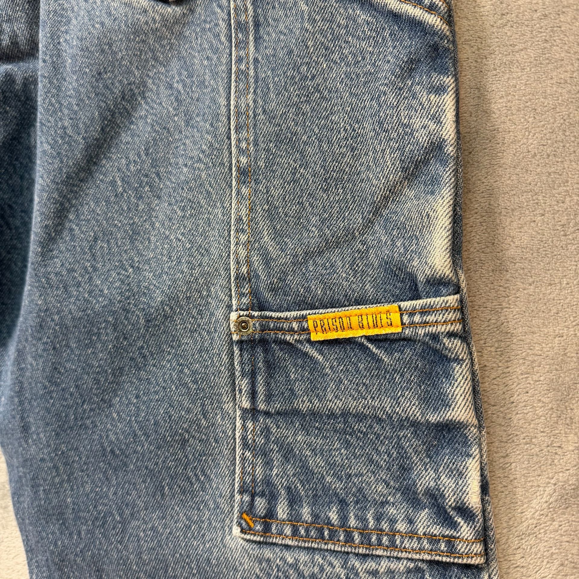 Vintage Prison Blues Carpenter Jeans Mens 34x30 Blue Denim Workwear USA Made 13
