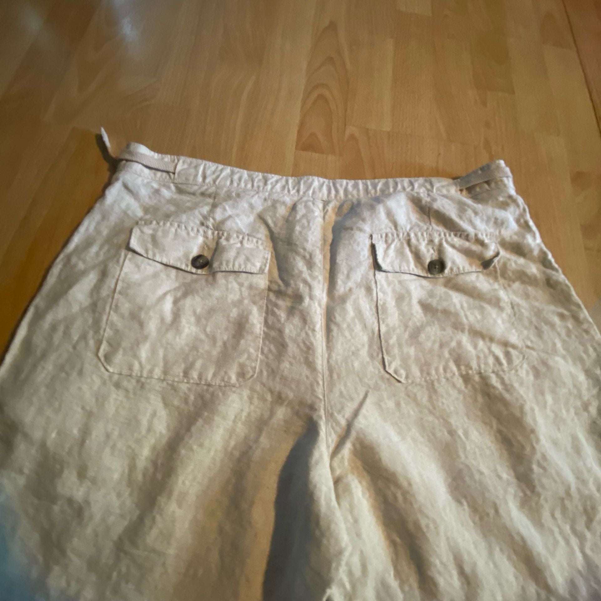 Tasso Elba Island Linen Pants 38x30 White 8