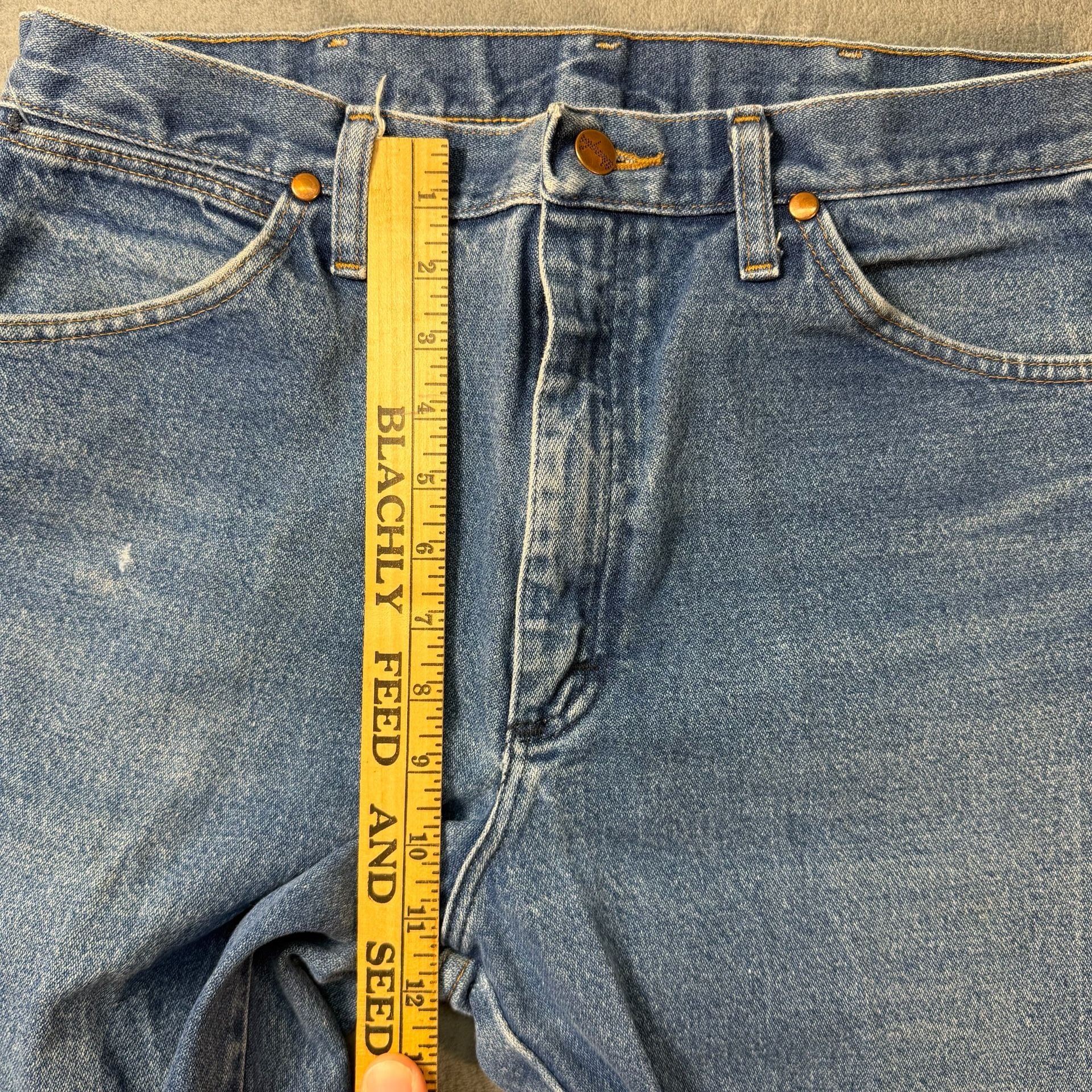 Wrangler Cowboy Cut 13MWZ Jeans Mens 33x36 Prewashed Indigo Tall Bootcut 4