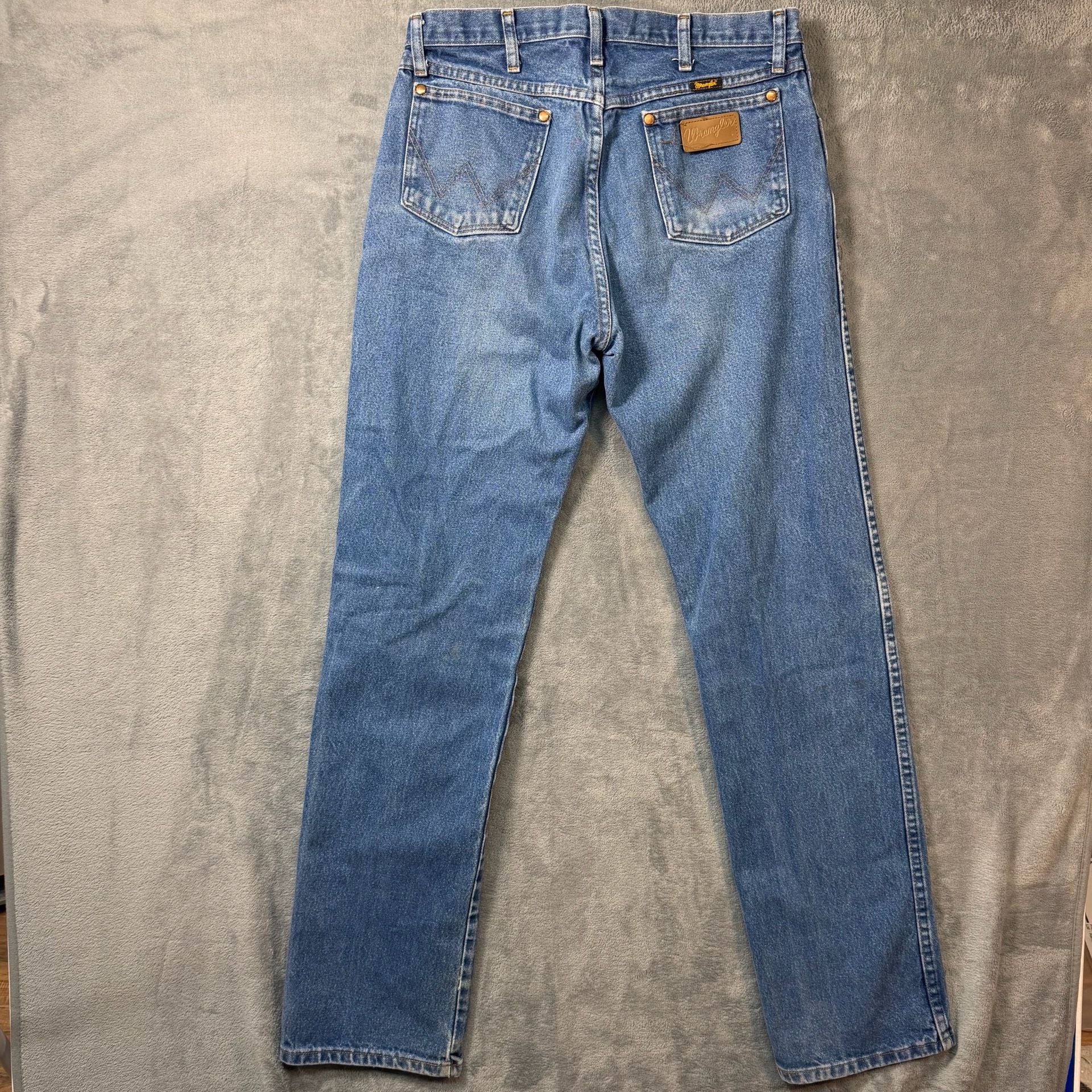 Wrangler Cowboy Cut 13MWZ Jeans Mens 33x36 Prewashed Indigo Tall Bootcut 7