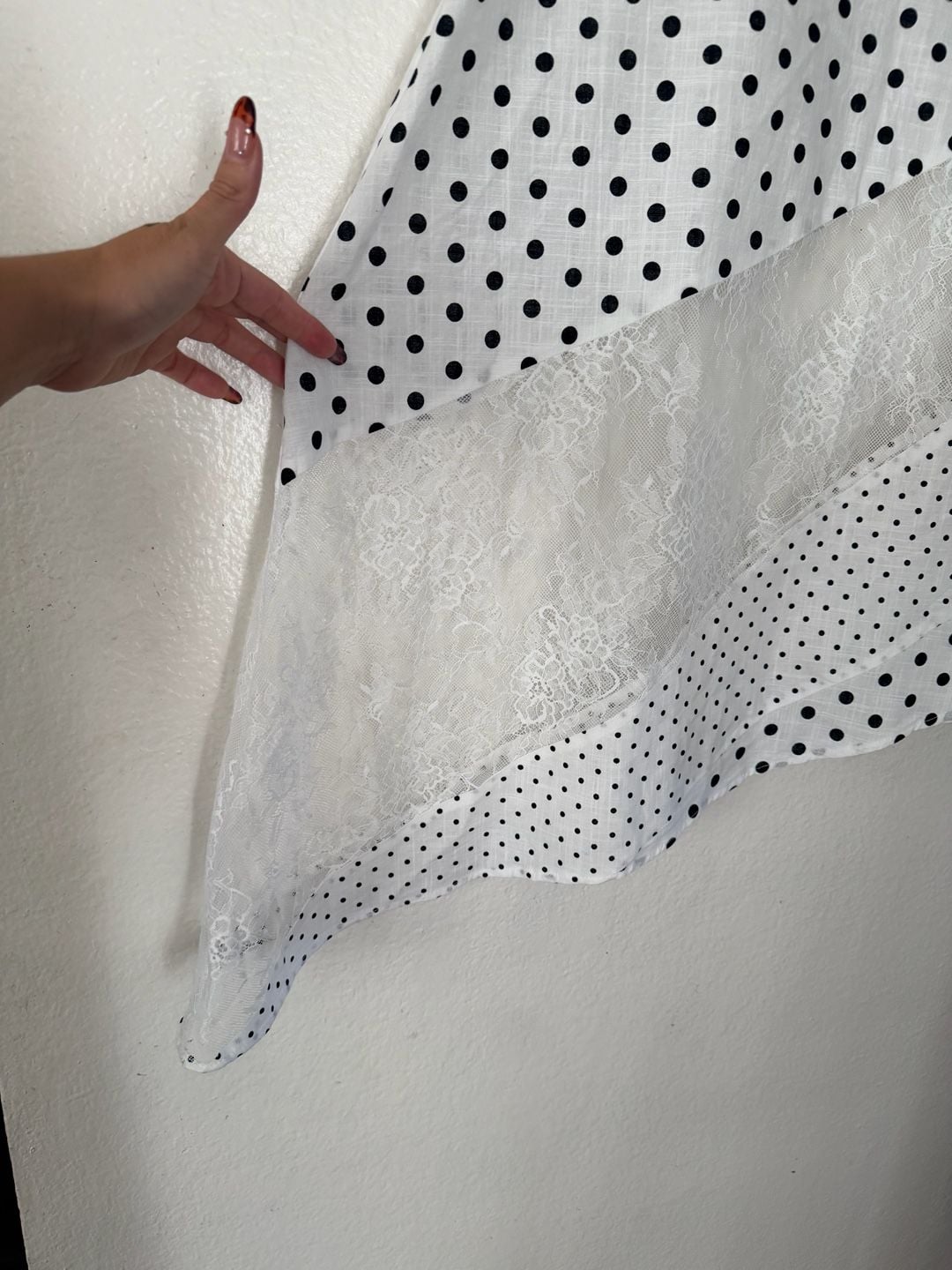 Princess Polly Polka Dot Lace Asymmetrical Skirt 3
