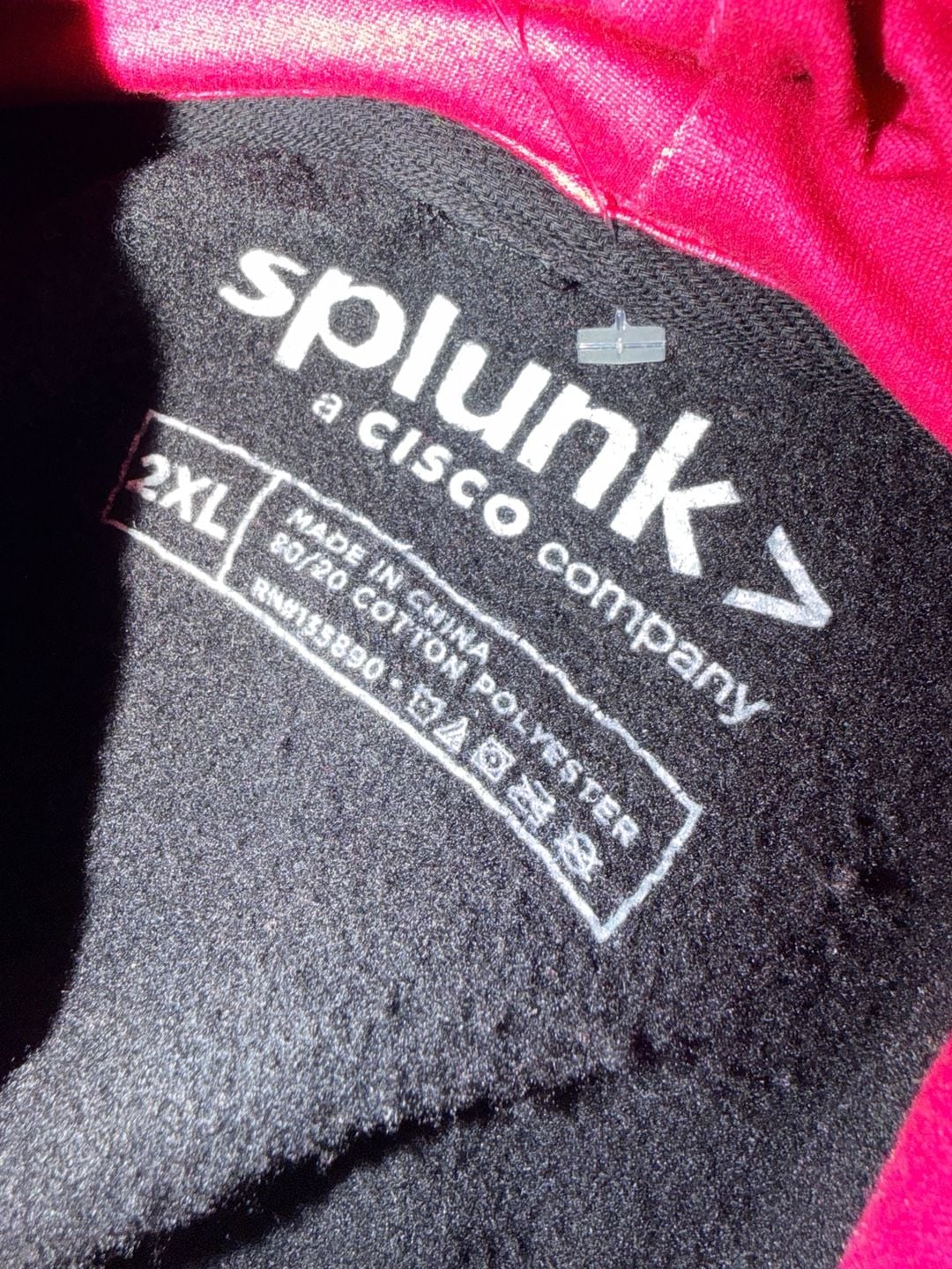 Splunk A Cisco Company Hoodie Size 2XL Black Pink Tech Corporate Swag 7