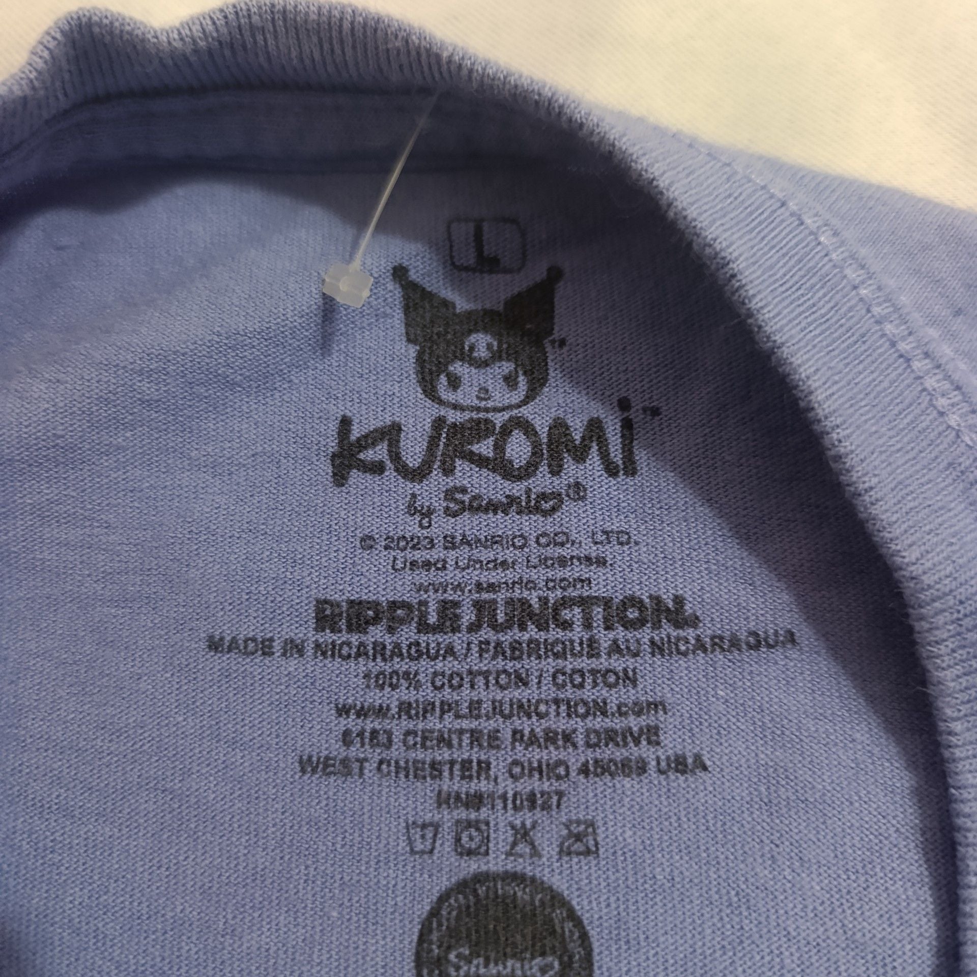 Sanrio Kuromi T Shirt Large Purple Ripple Junction Gamer Kawaii Anime GraphicTee 3