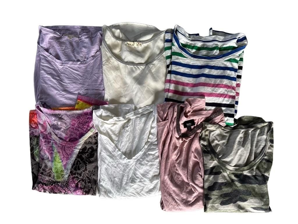 Women’s Tops Bundle – 8 Pieces – Casual T-Shirts & Tank Tops – Mixed Styles 1