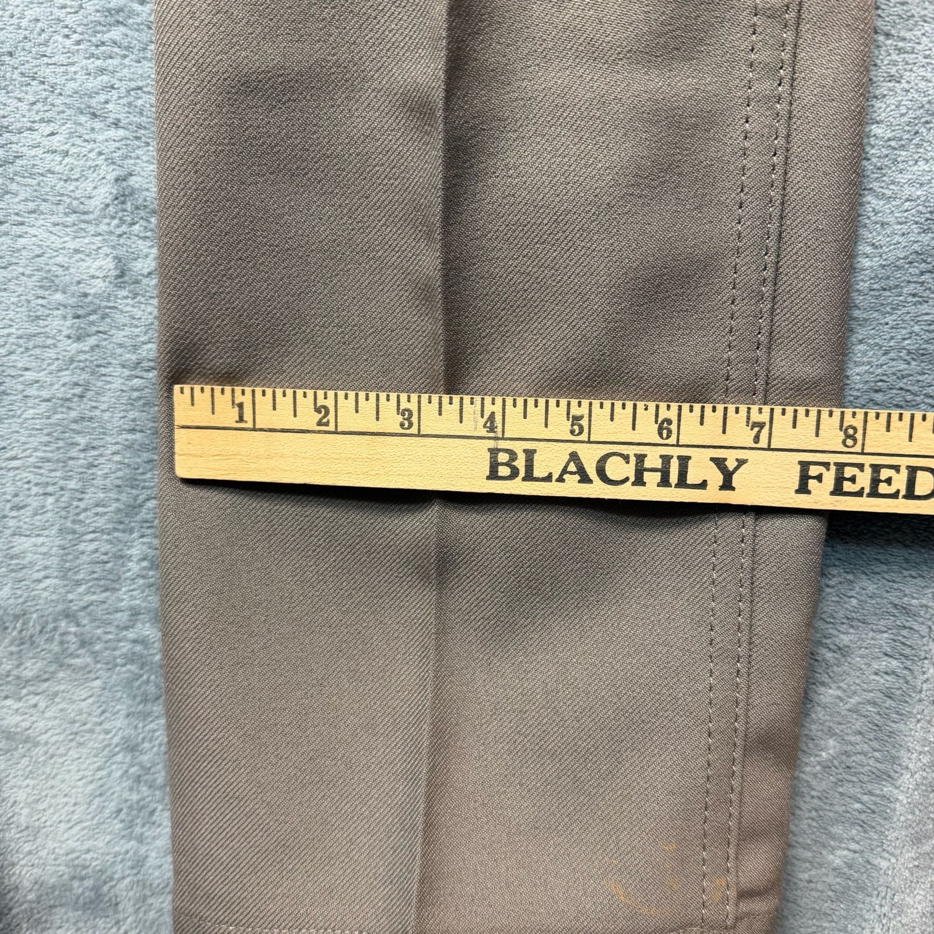 Wrangler Wrancher Dress Jeans Pants Mens 31x34 Bark Brown Bootcut Poly Twill 7