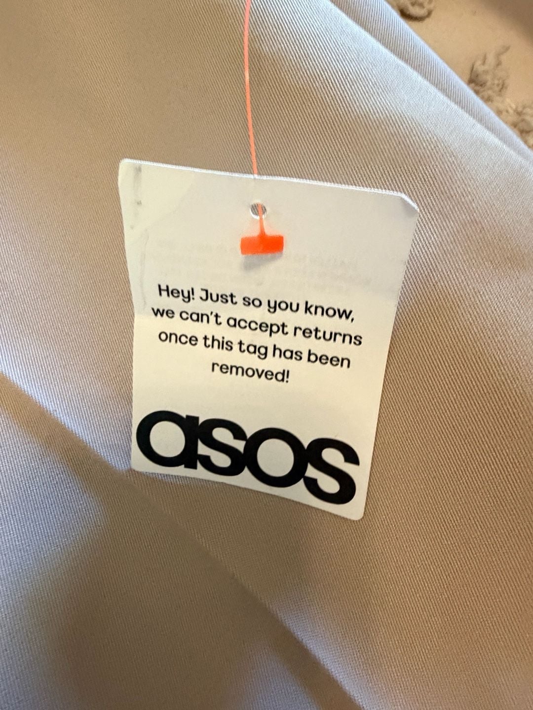 ASOS Design Pleated Trousers W32xL30 Beige Dress Pants 5