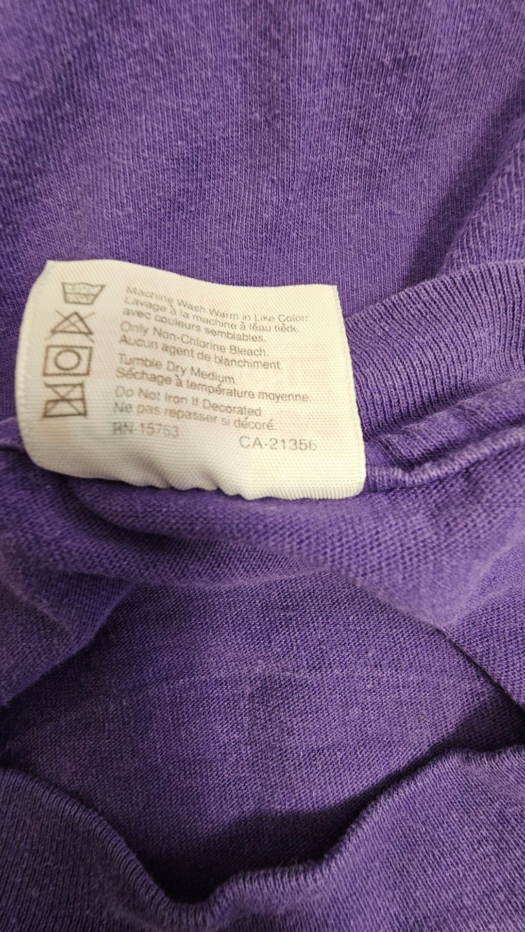 Hanes Phi Mu Florida State University T-Shirt XL/TG Purple Heavyweight 6