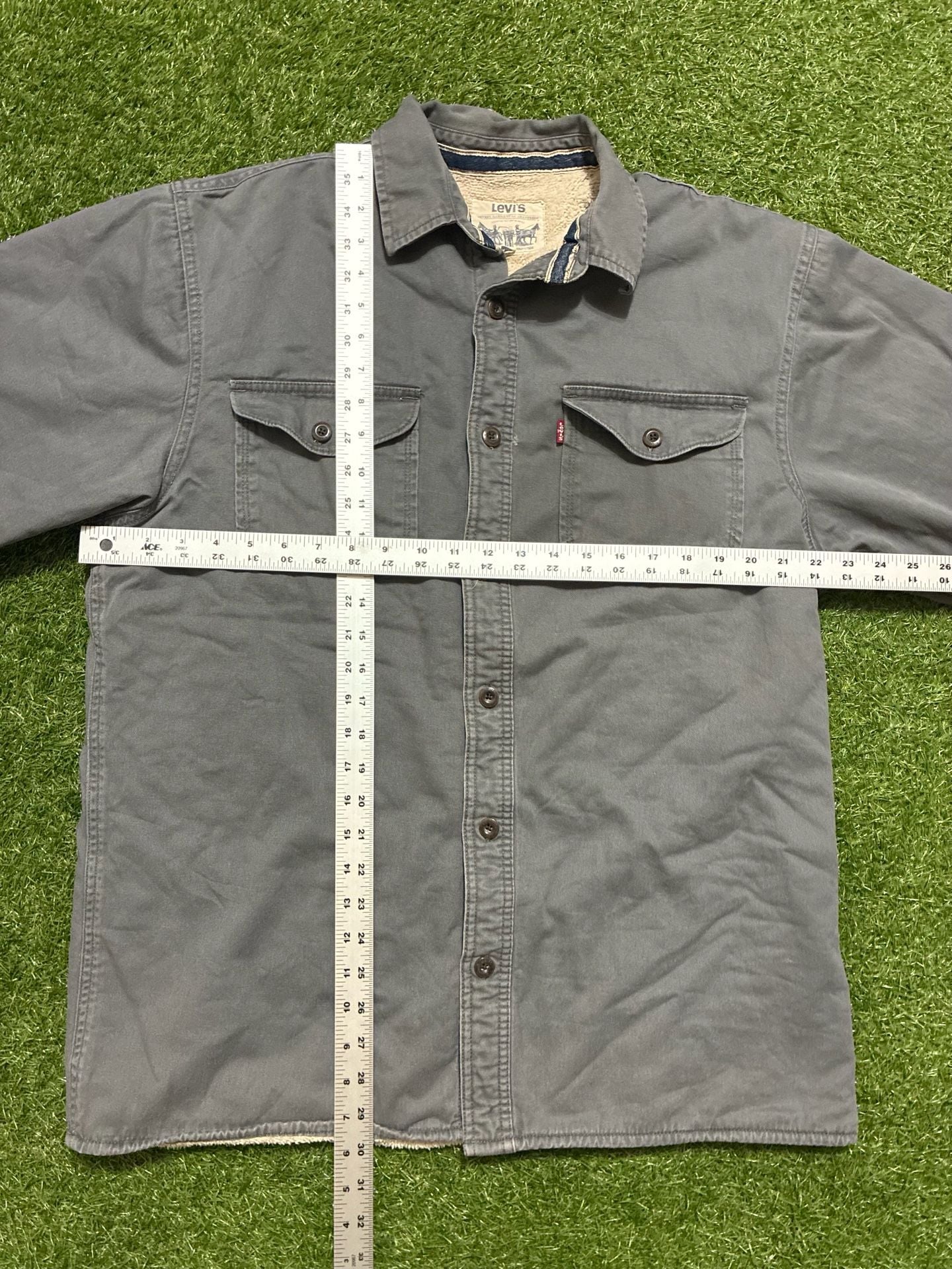 Levi's Sherpa Lined Shirt Jacket Gray 7