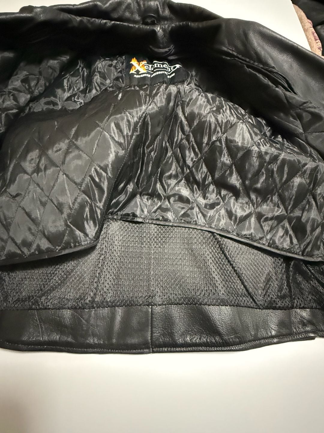 Xelement Leather Motorcycle Jacket Size XL Black Biker 6