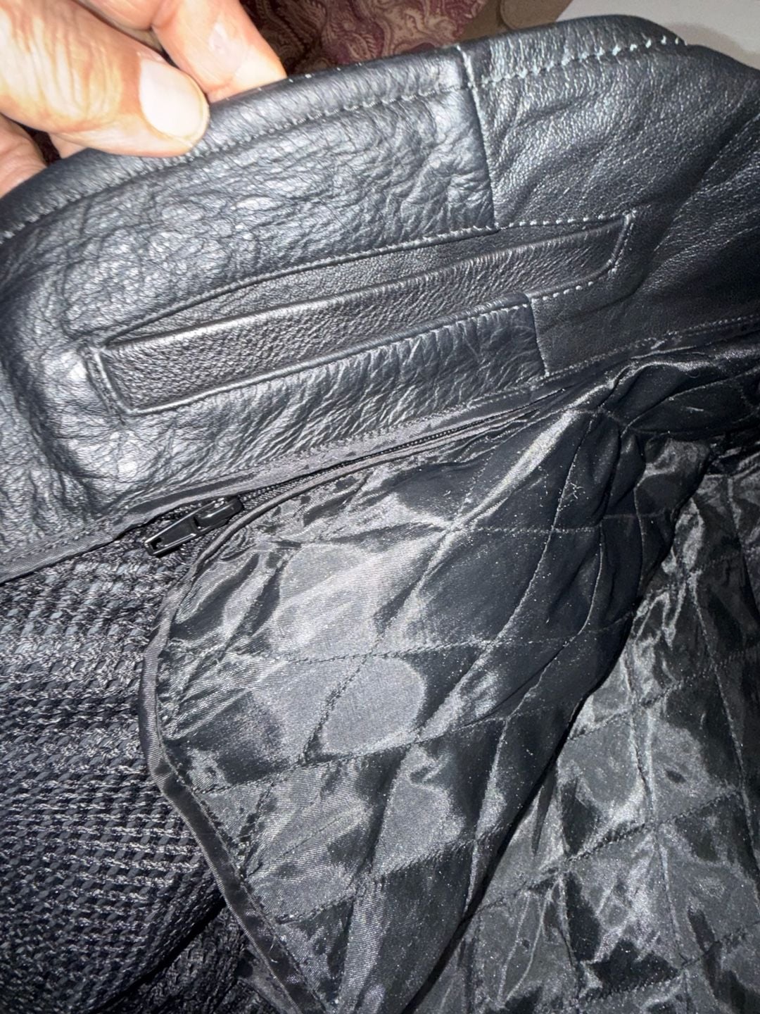 Xelement Leather Motorcycle Jacket Size XL Black Biker 7