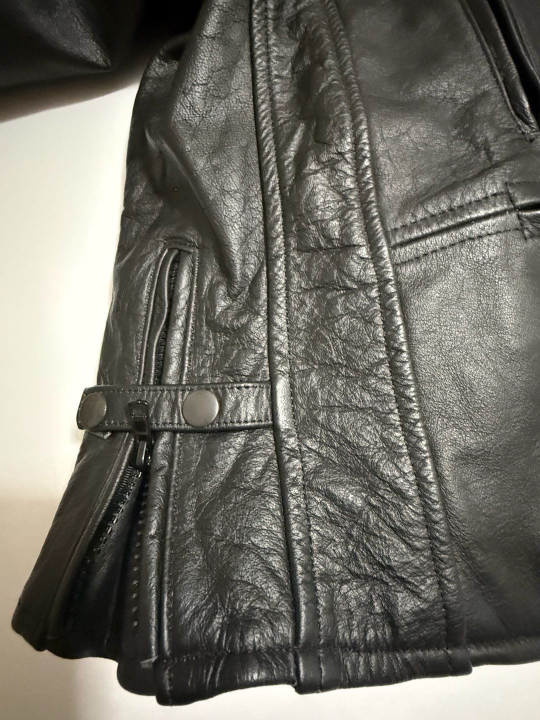 Xelement Leather Motorcycle Jacket Size XL Black Biker 12