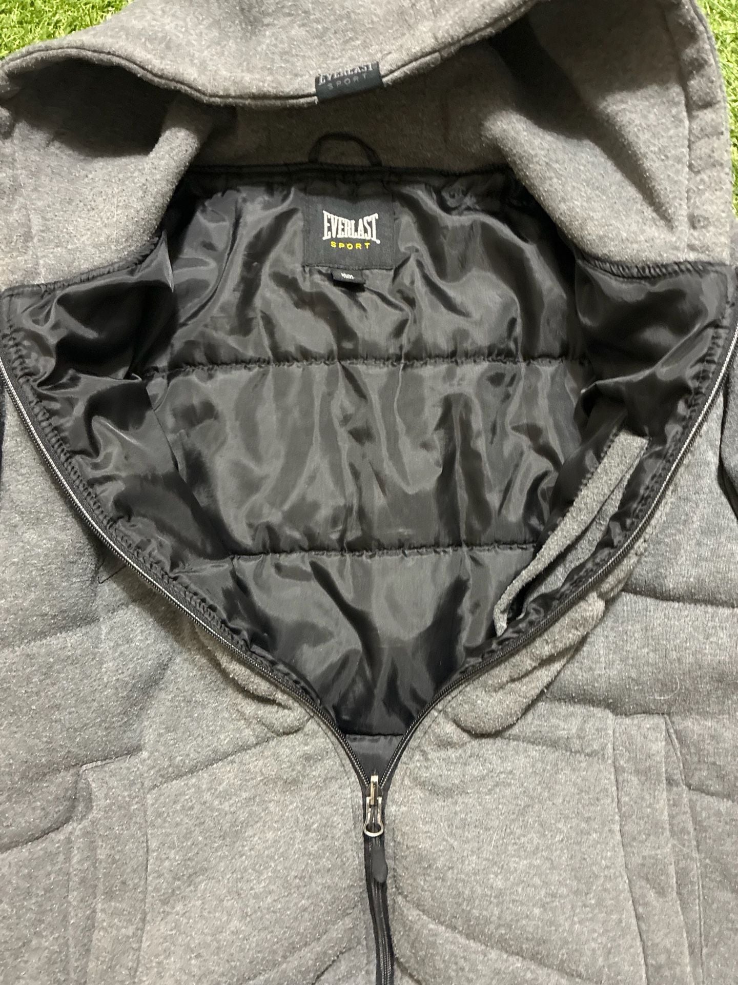 Everlast Sport Zip Up Puffer Hoodie Gray Size M 7