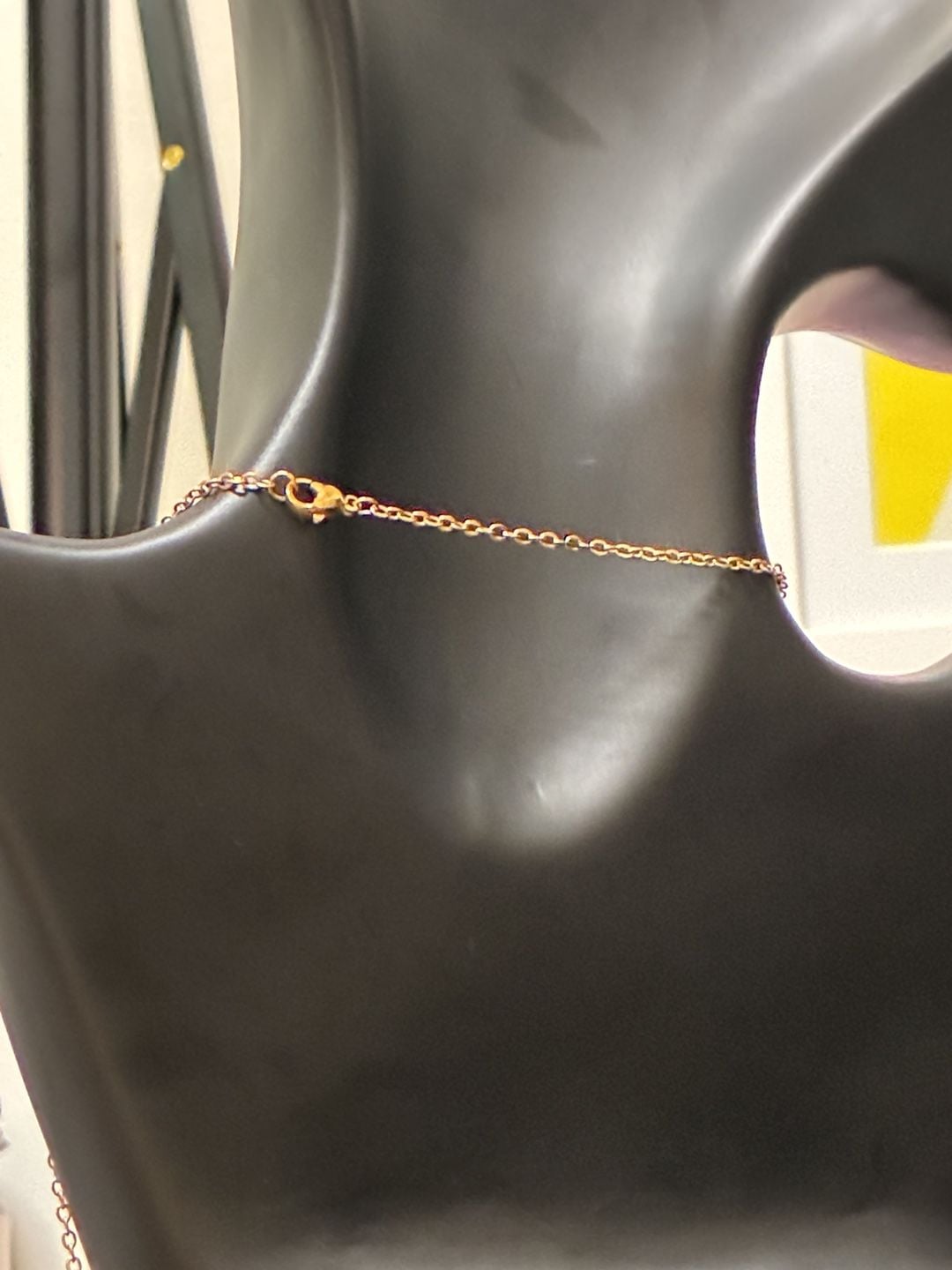 Upcycled Stainless Steel Key Pendant Gold Tone Necklace Rhinestone 4