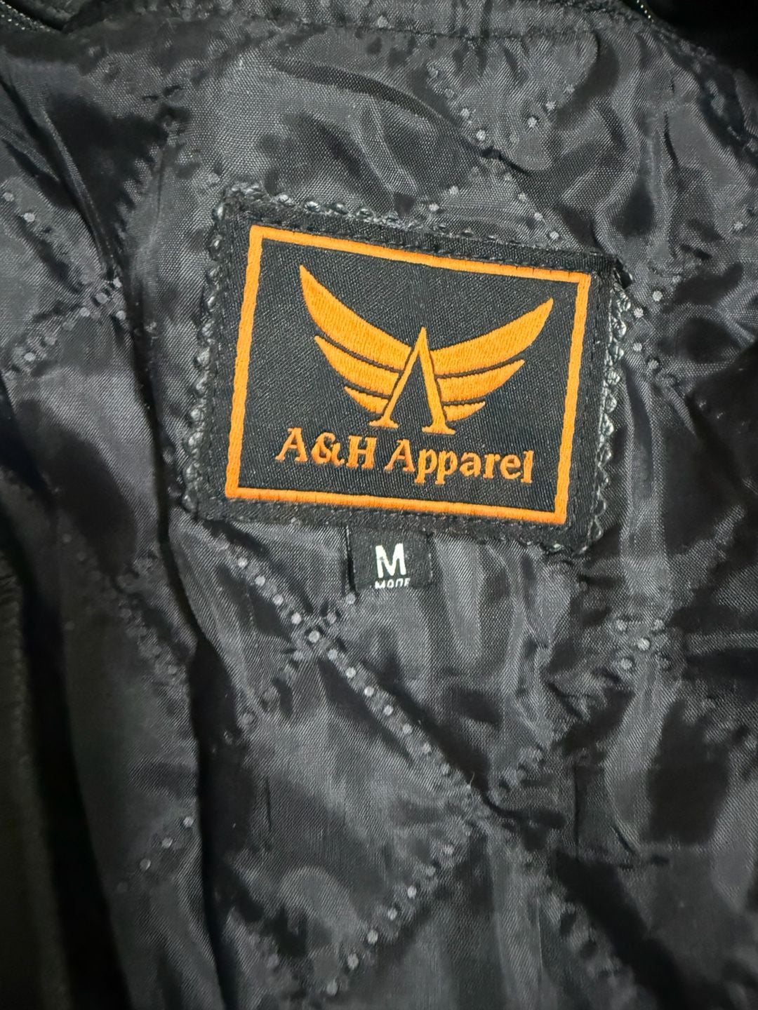 A&H Apparel Motorcycle Jacket Size M Black Leather Biker 4