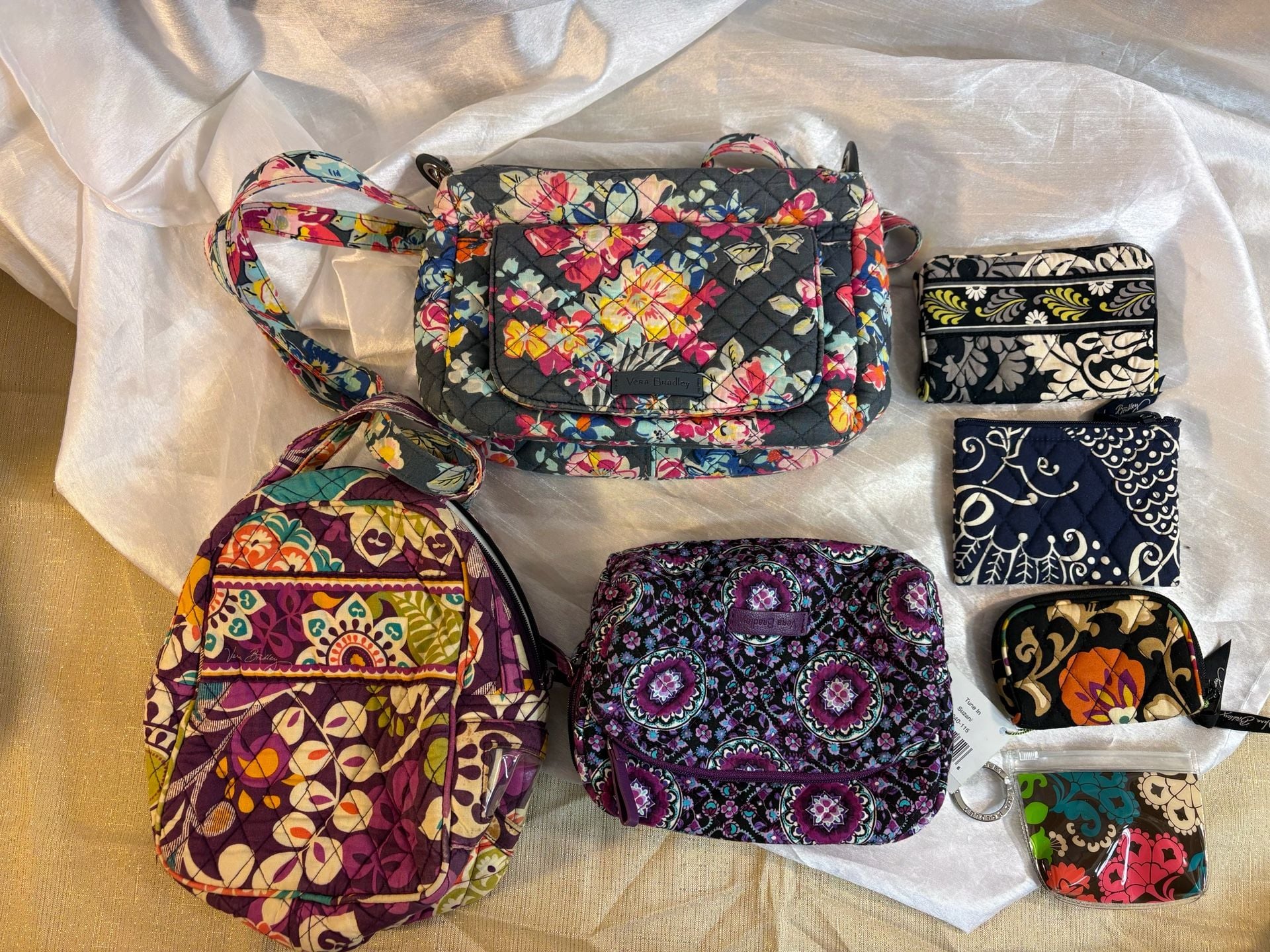 Vera Bradley Quilted Handbag Lot of 9 Assorted Bags and Accessories 3
