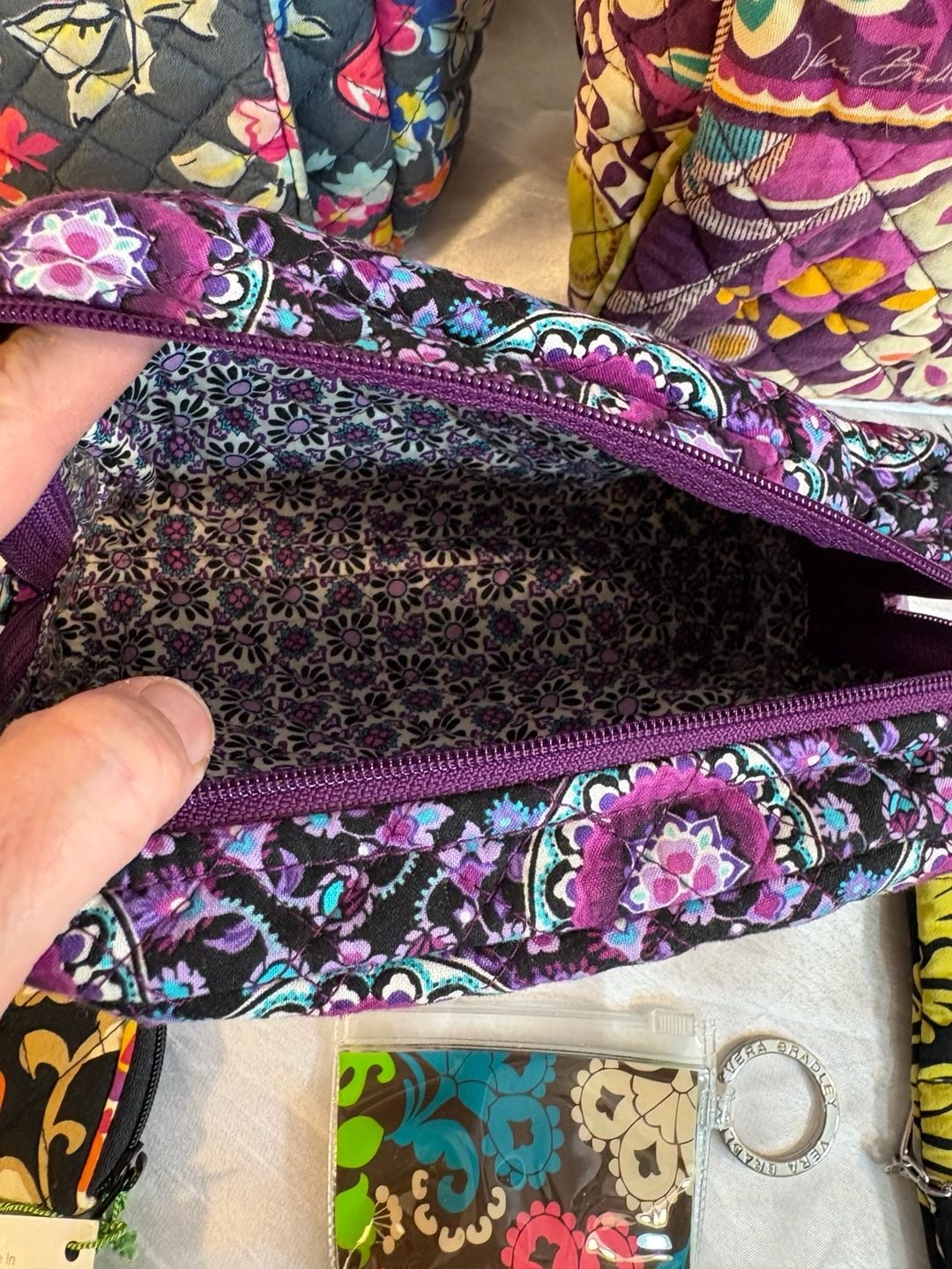 Vera Bradley Quilted Handbag Lot of 9 Assorted Bags and Accessories 9