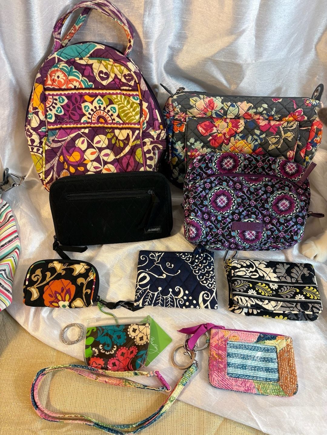 Vera Bradley Quilted Handbag Lot of 9 Assorted Bags and Accessories 1