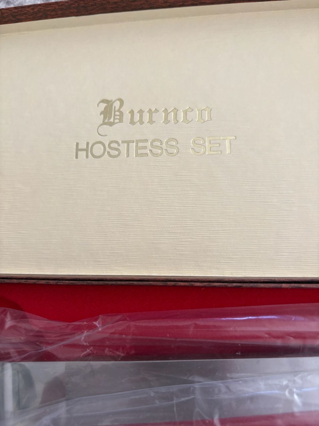 Burnco Hostess Set Vintage Stainless Steel Wood Handle 2