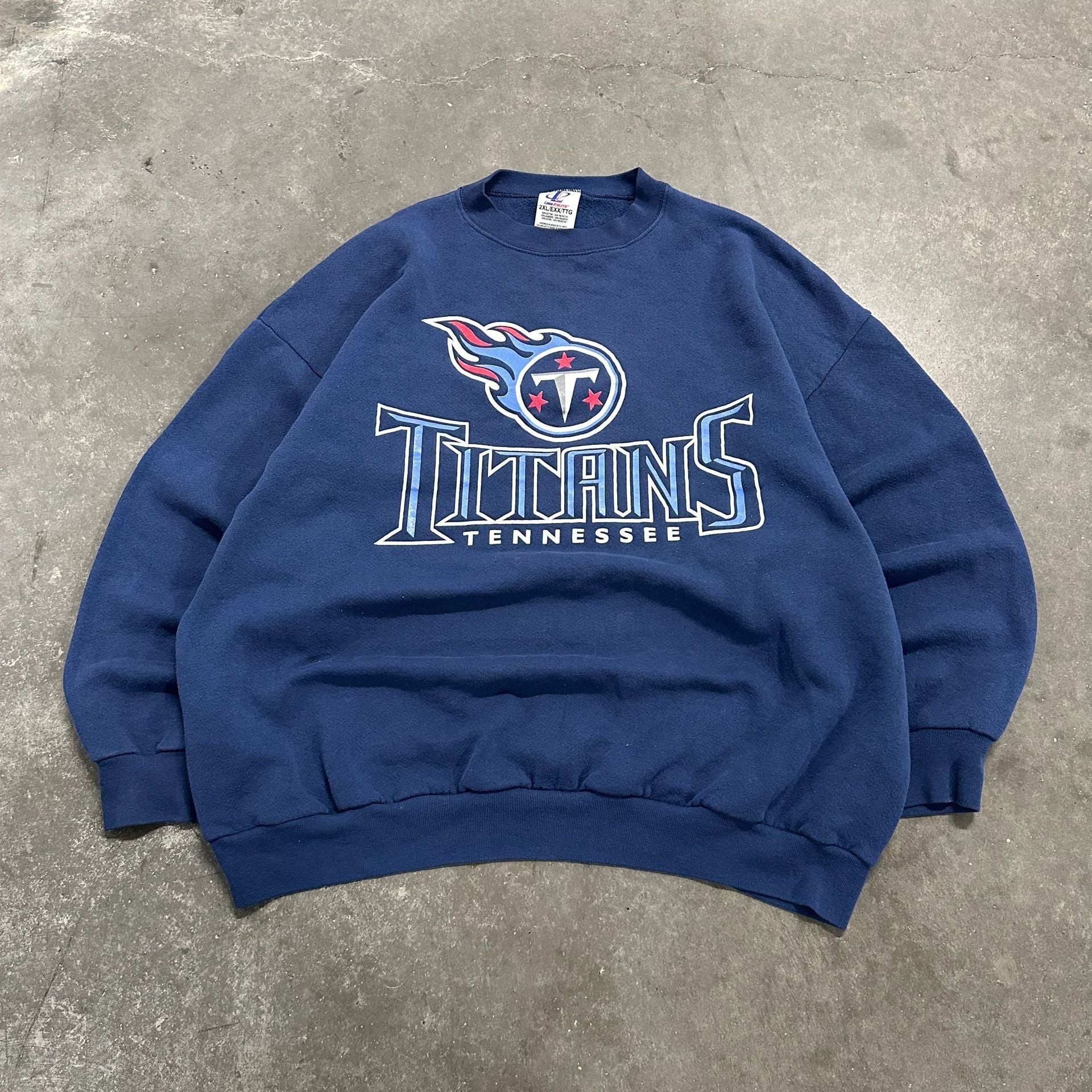 Vintage 2000s Tennessee Titans NFL Logo Athletic Crewneck Sweatshirt 2XL 2