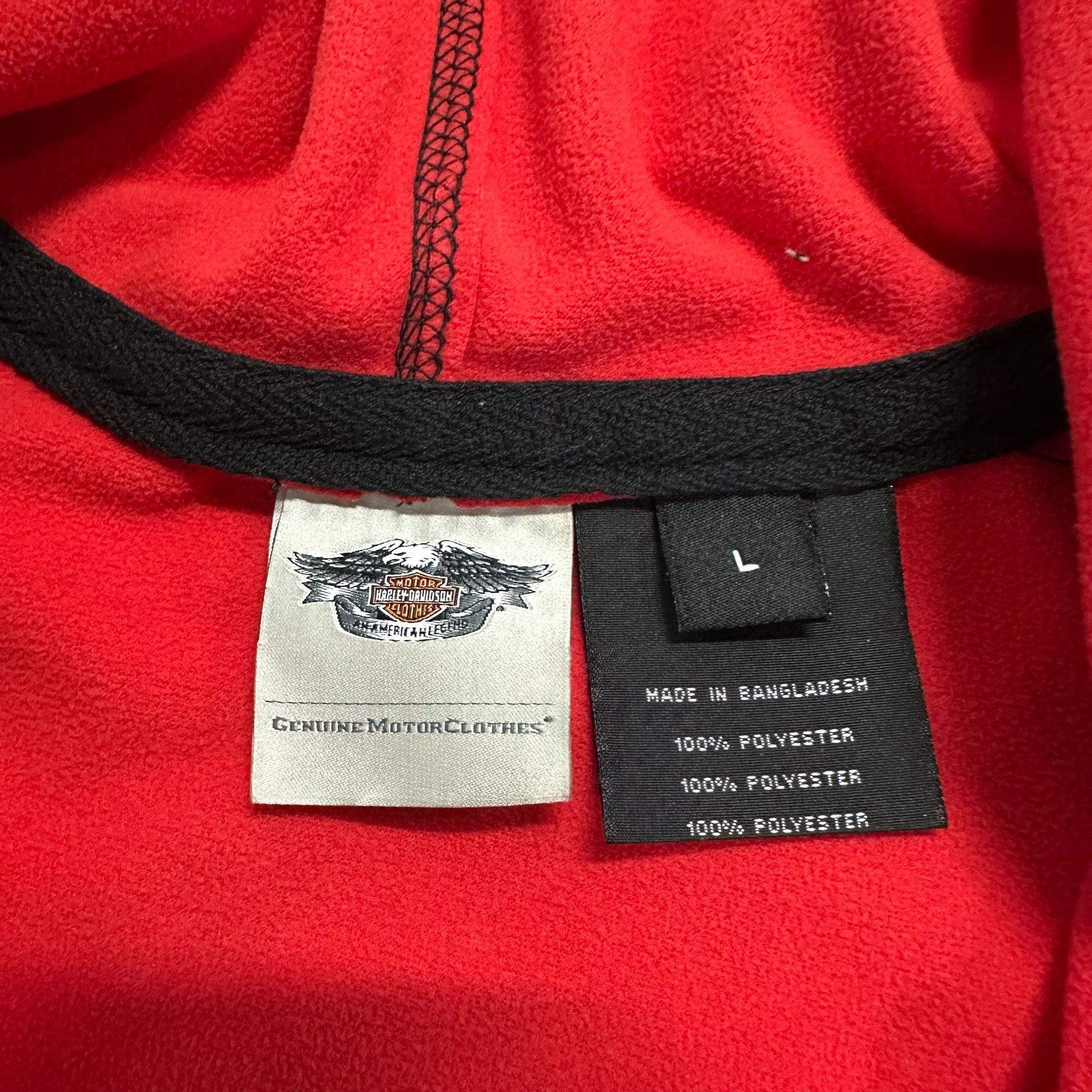 Harley Davidson Performance Fleece Full Zip Hoodie Jacket Biker Motorcycle L 4