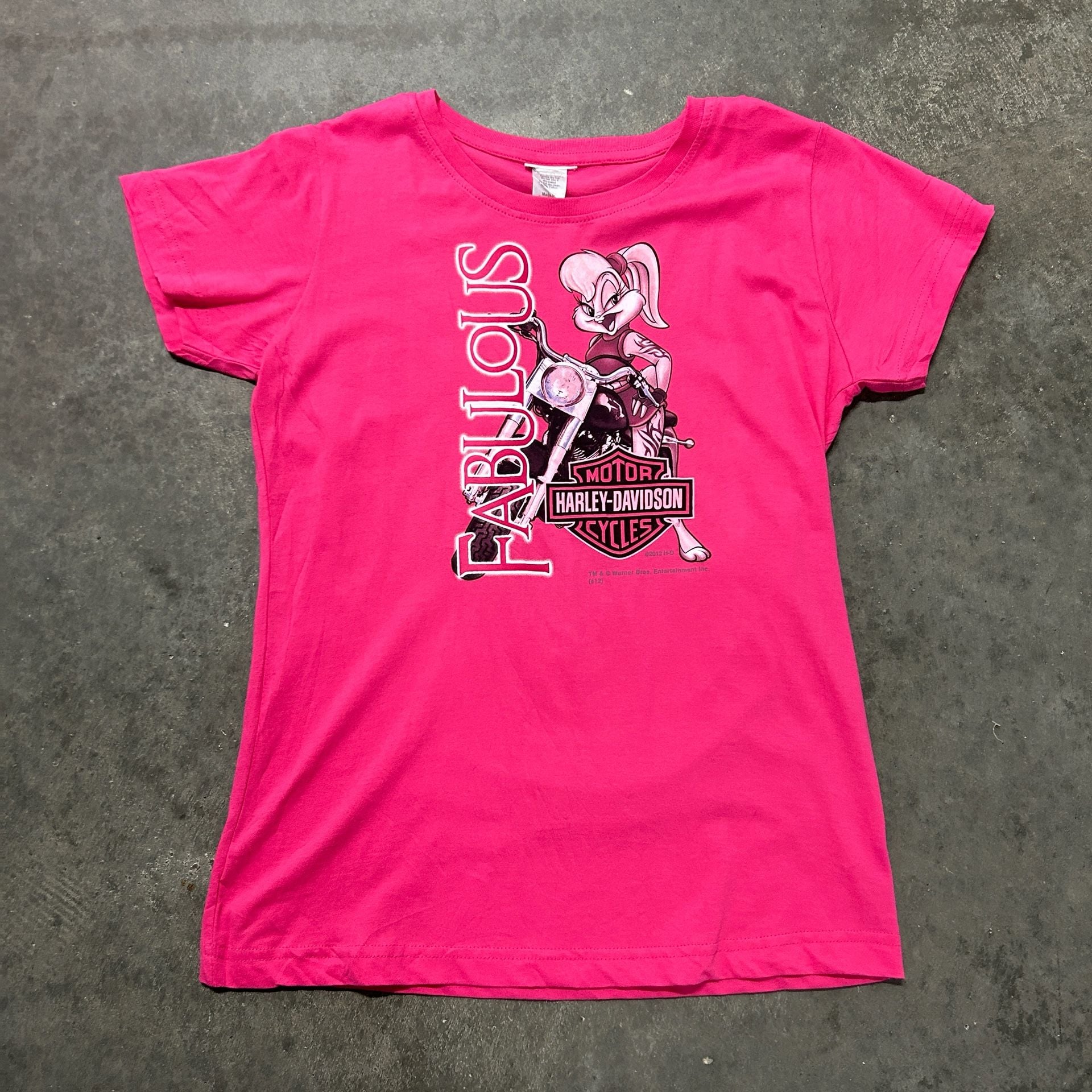 Harley Davidson Looney Tunes Lola Bunny Pink T Shirt Women's M Kauai Hawaii 1