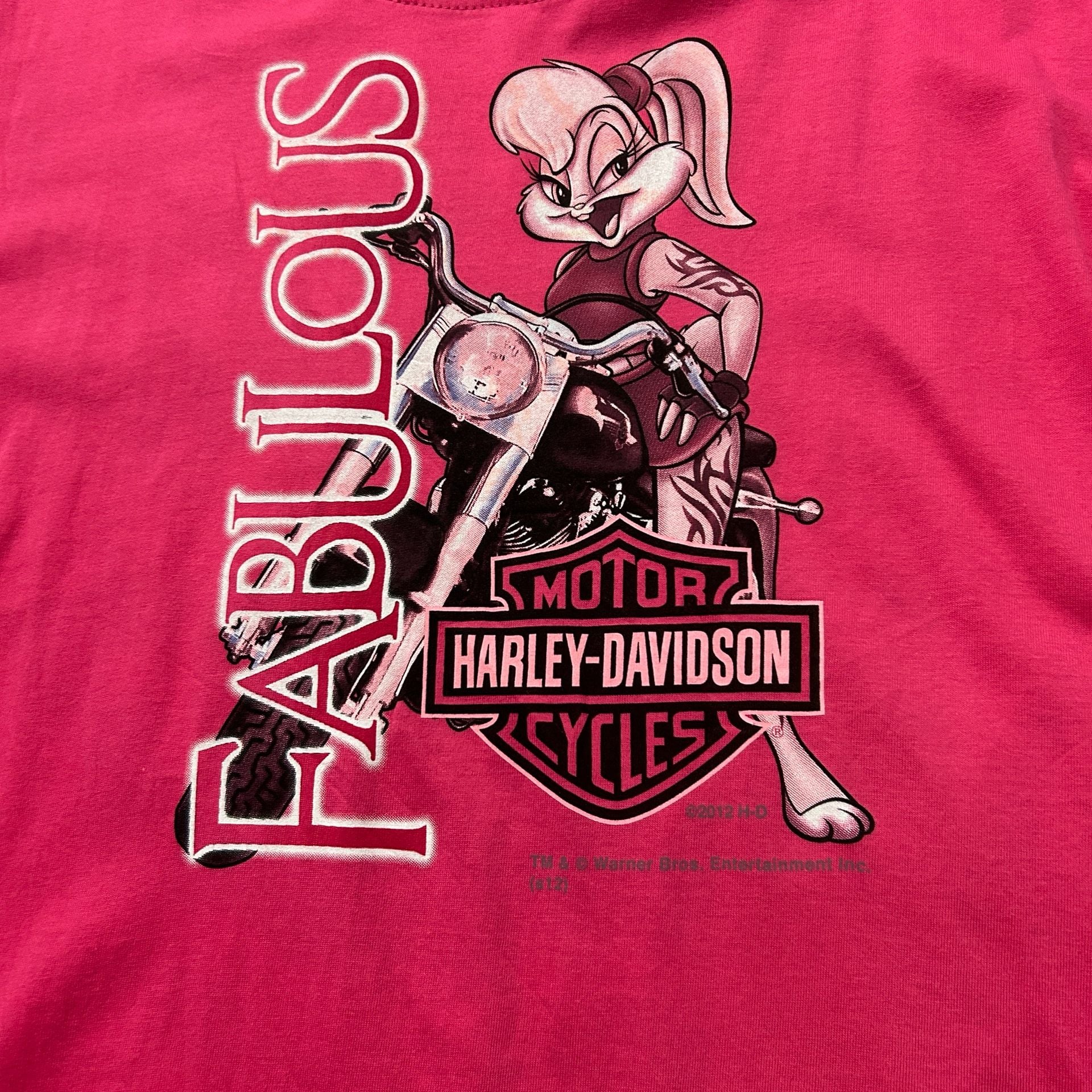 Harley Davidson Looney Tunes Lola Bunny Pink T Shirt Women's M Kauai Hawaii 4