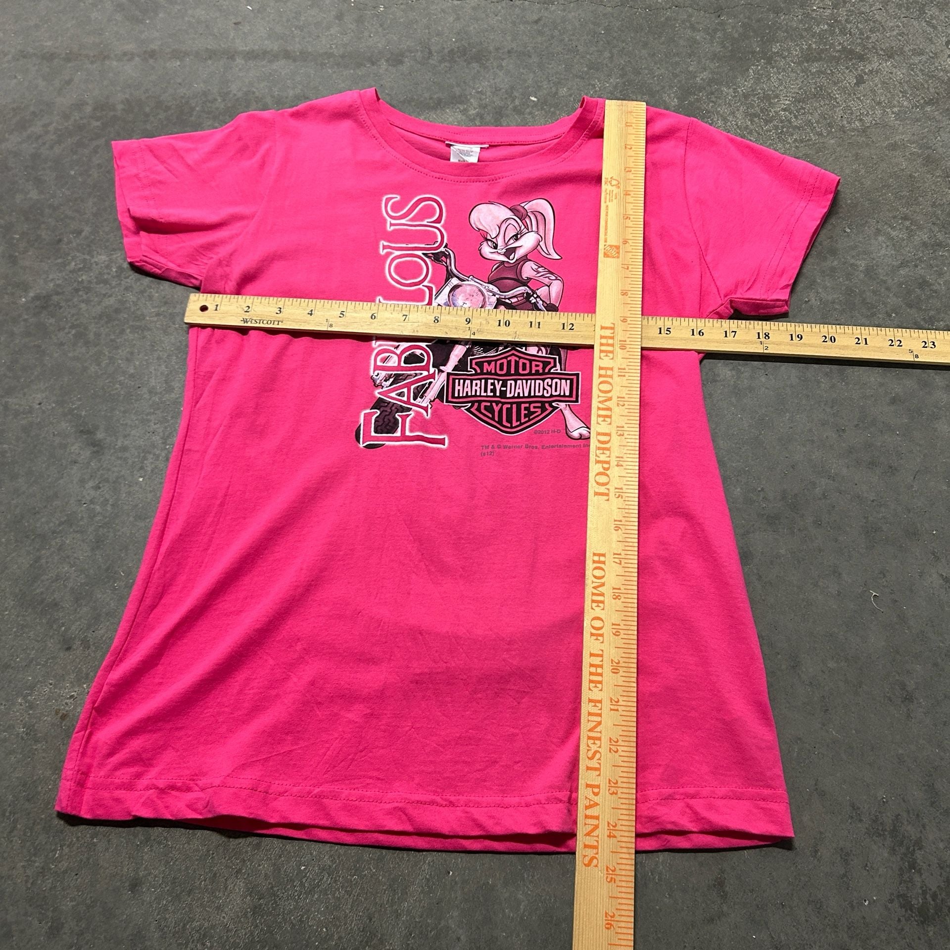 Harley Davidson Looney Tunes Lola Bunny Pink T Shirt Women's M Kauai Hawaii 5