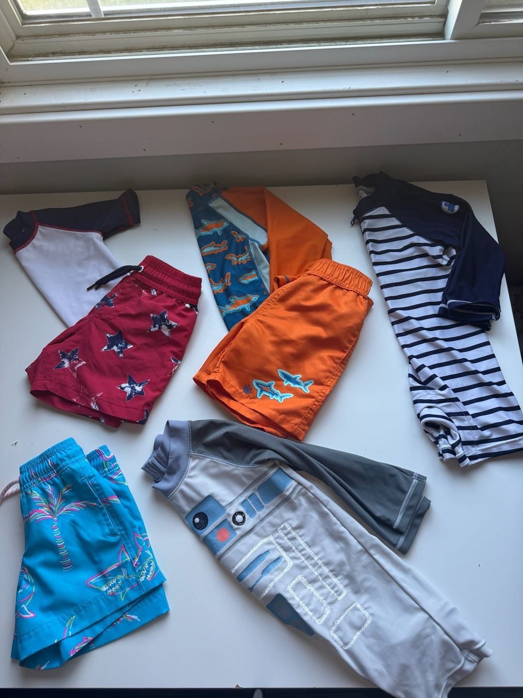 Baby Boys Swim Trunks Rash Guard Bundle Lot 1