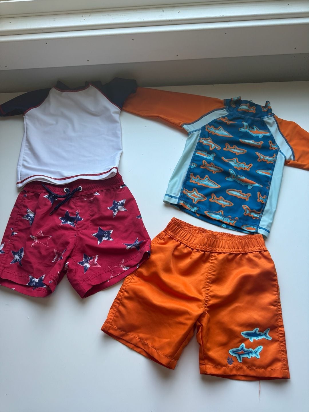Baby Boys Swim Trunks Rash Guard Bundle Lot 2