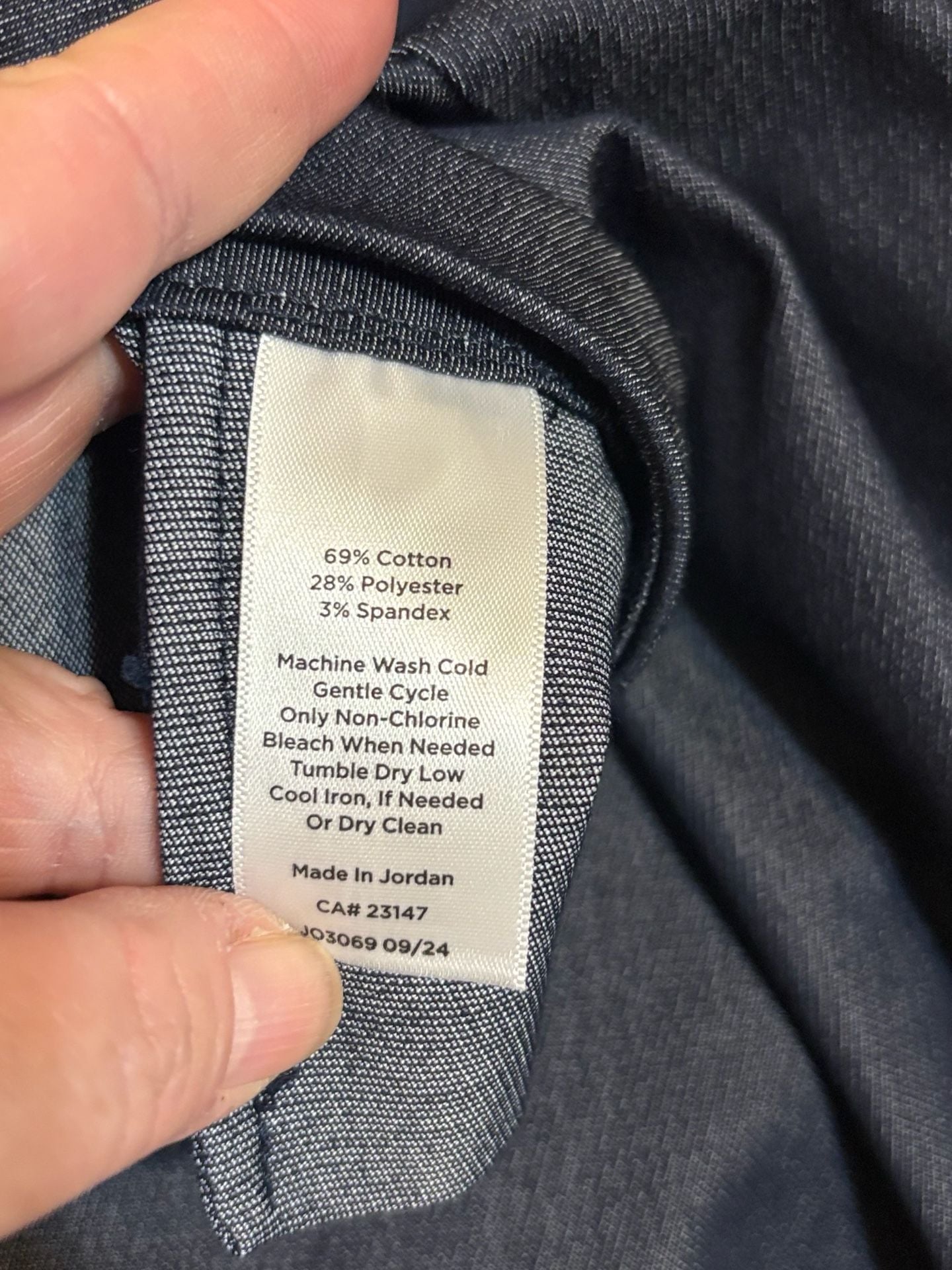 Talbots Wide Leg Pants Size 16W Dark Wash Cotton Blend 4
