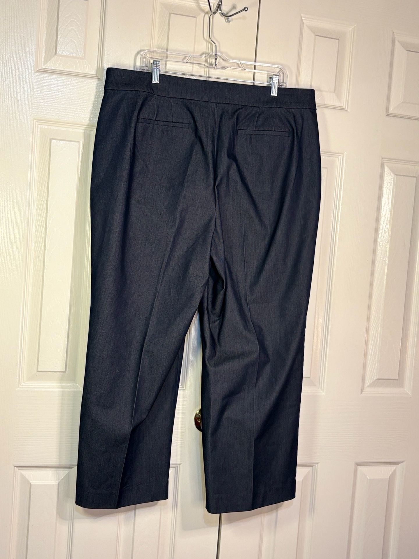 Talbots Wide Leg Pants Size 16W Dark Wash Cotton Blend 6