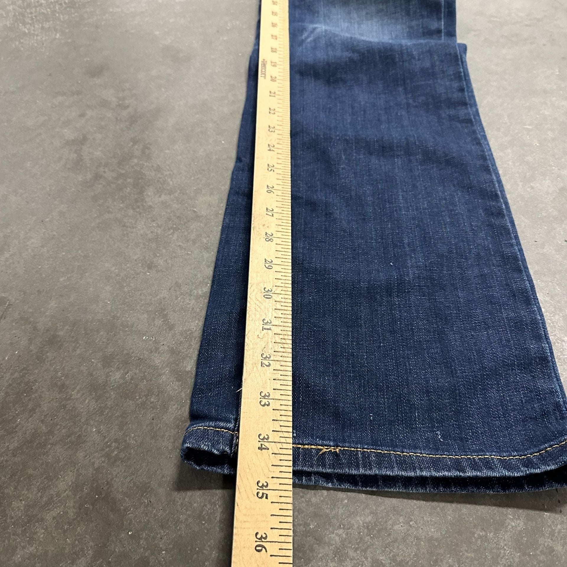 Levis 527 Bootcut Jeans 34x34 Distressed Faded Whiskered Denim Western Cut 7