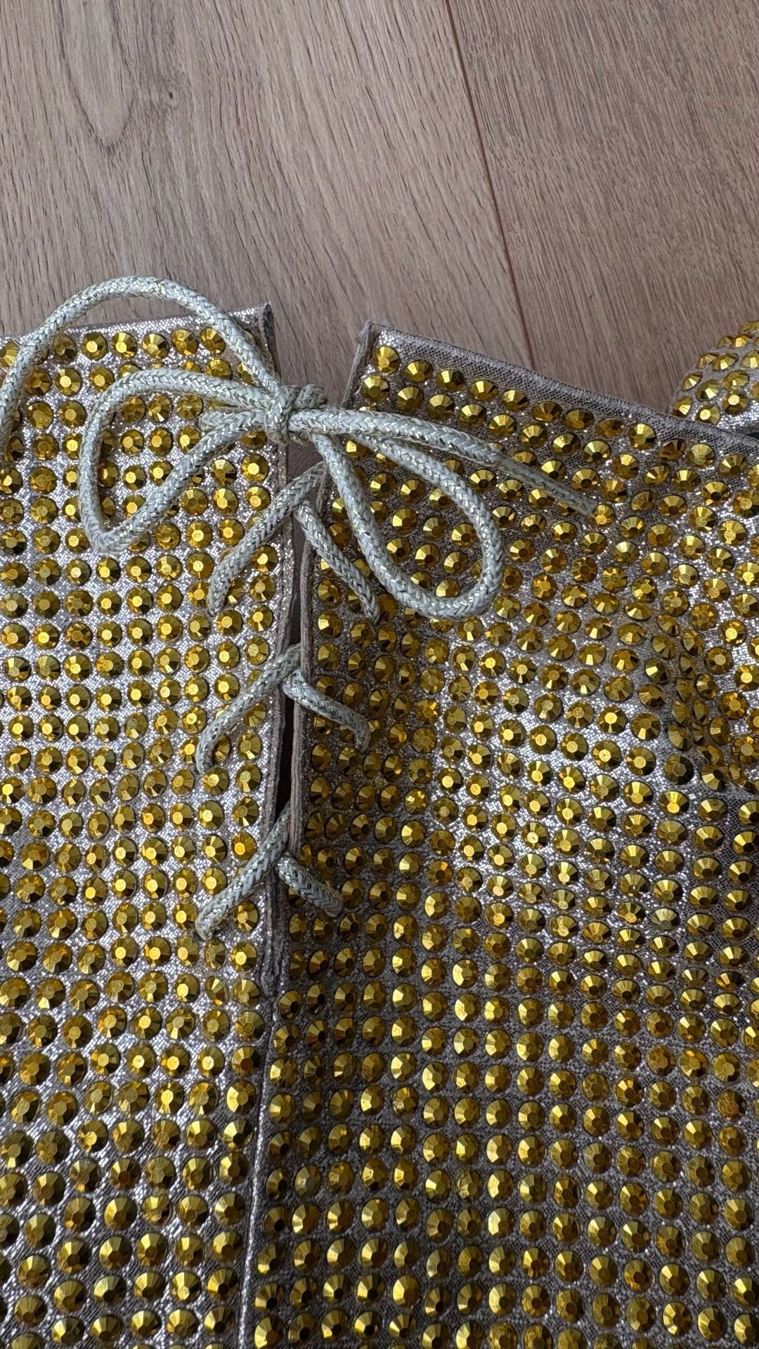 Sparkling Crystal Knee High Gold Boots Women With... From ... 4