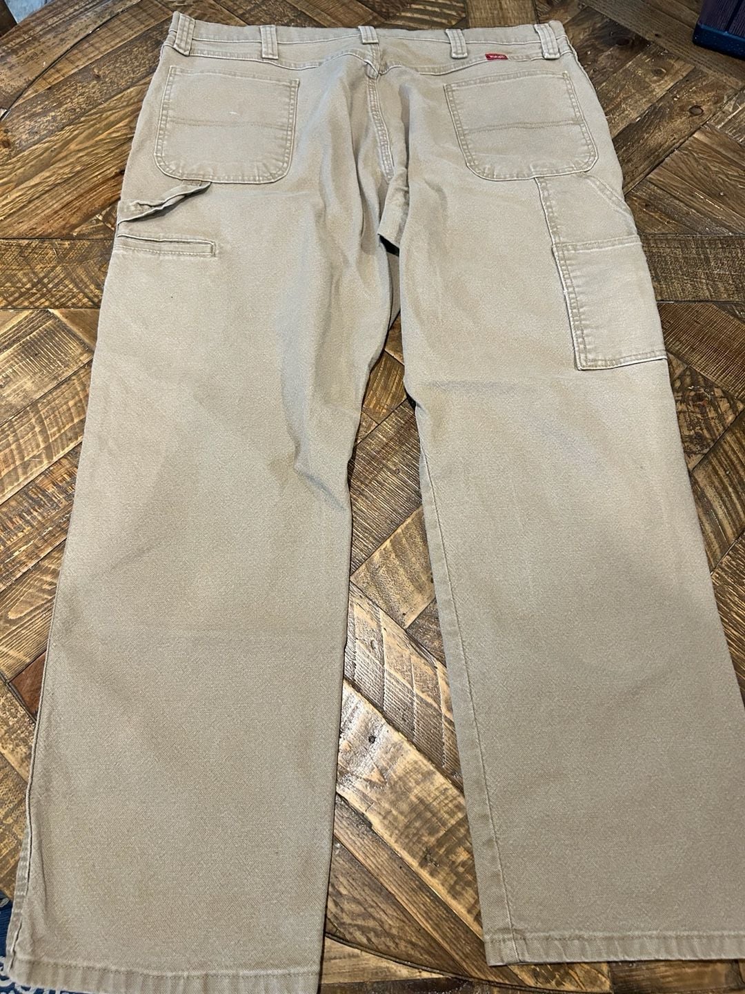Wrangler Carpenter Pants 40x32 Khaki Utility Workwear 4