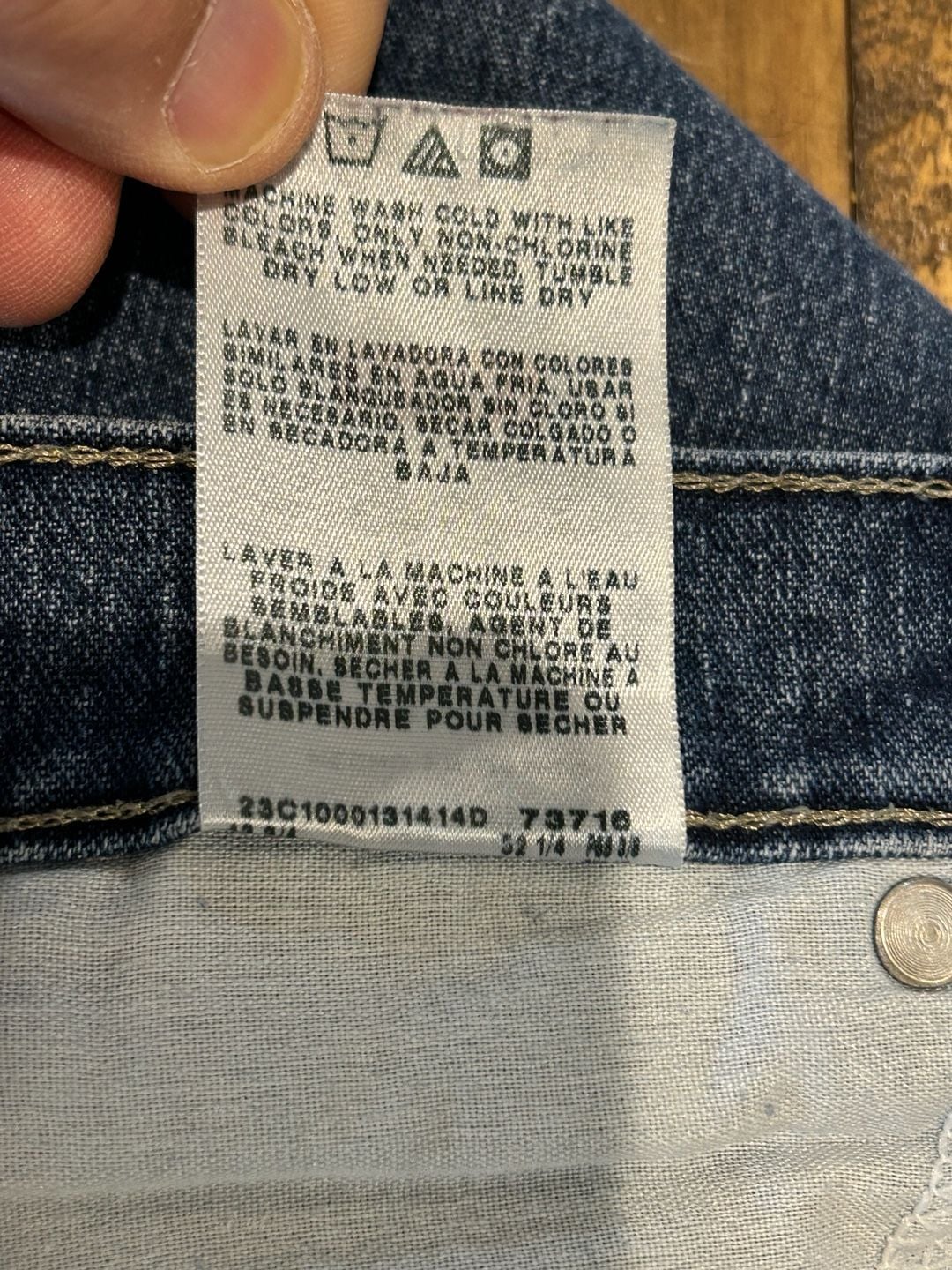 Wrangler Carpenter Jeans 40x32 Blue Cotton Blend Relaxed Fit Workwear 7