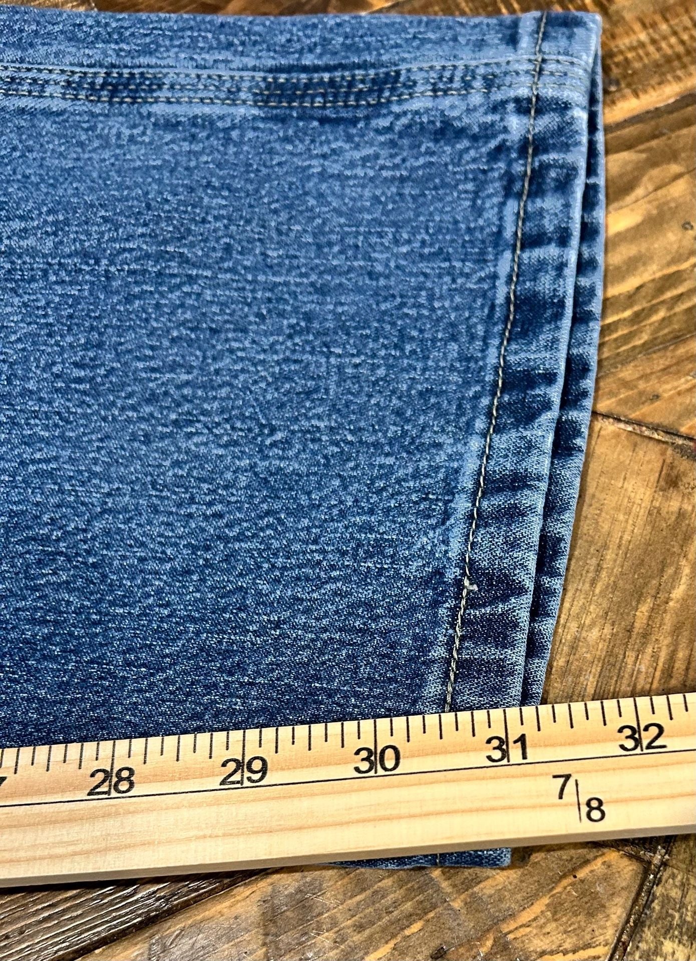 Wrangler Carpenter Jeans 40x32 Blue Cotton Blend Relaxed Fit Workwear 8