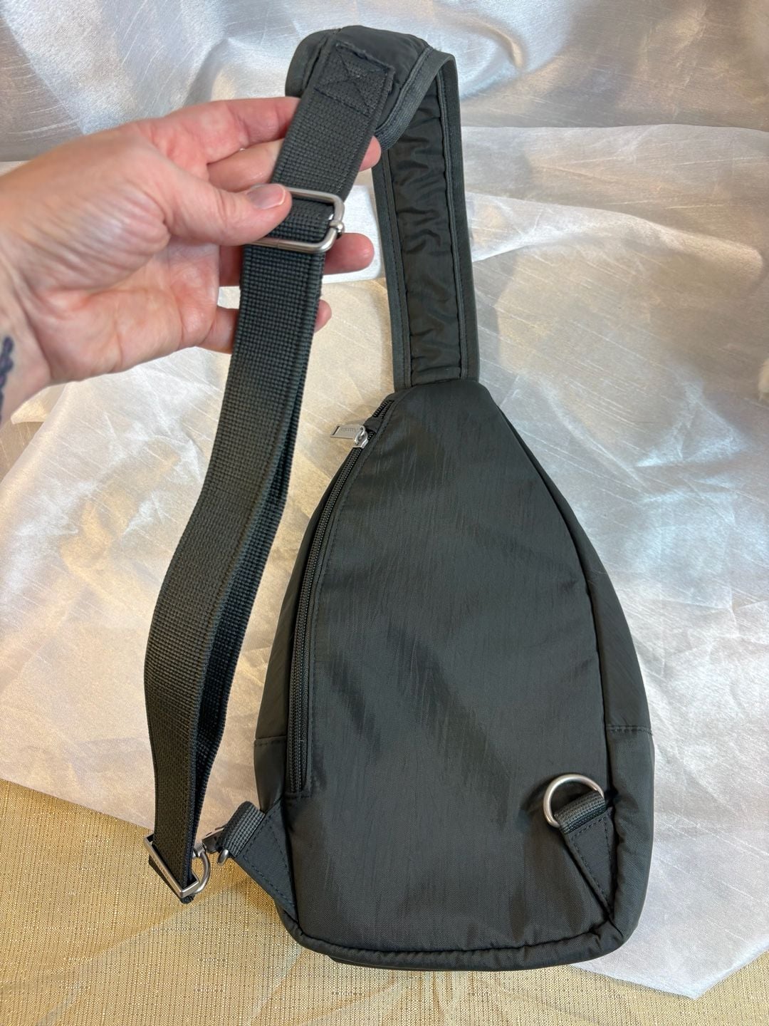 Baggallini grey Nylon Sling Crossbody Bag 6