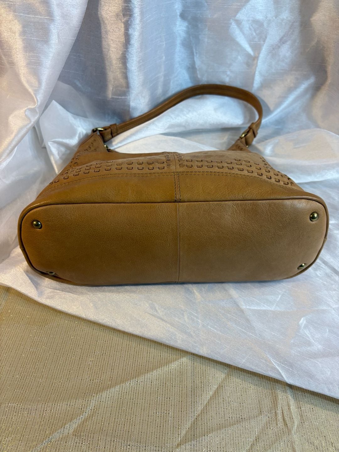American Leather Co Tan Leather Hobo Shoulder Bag 5